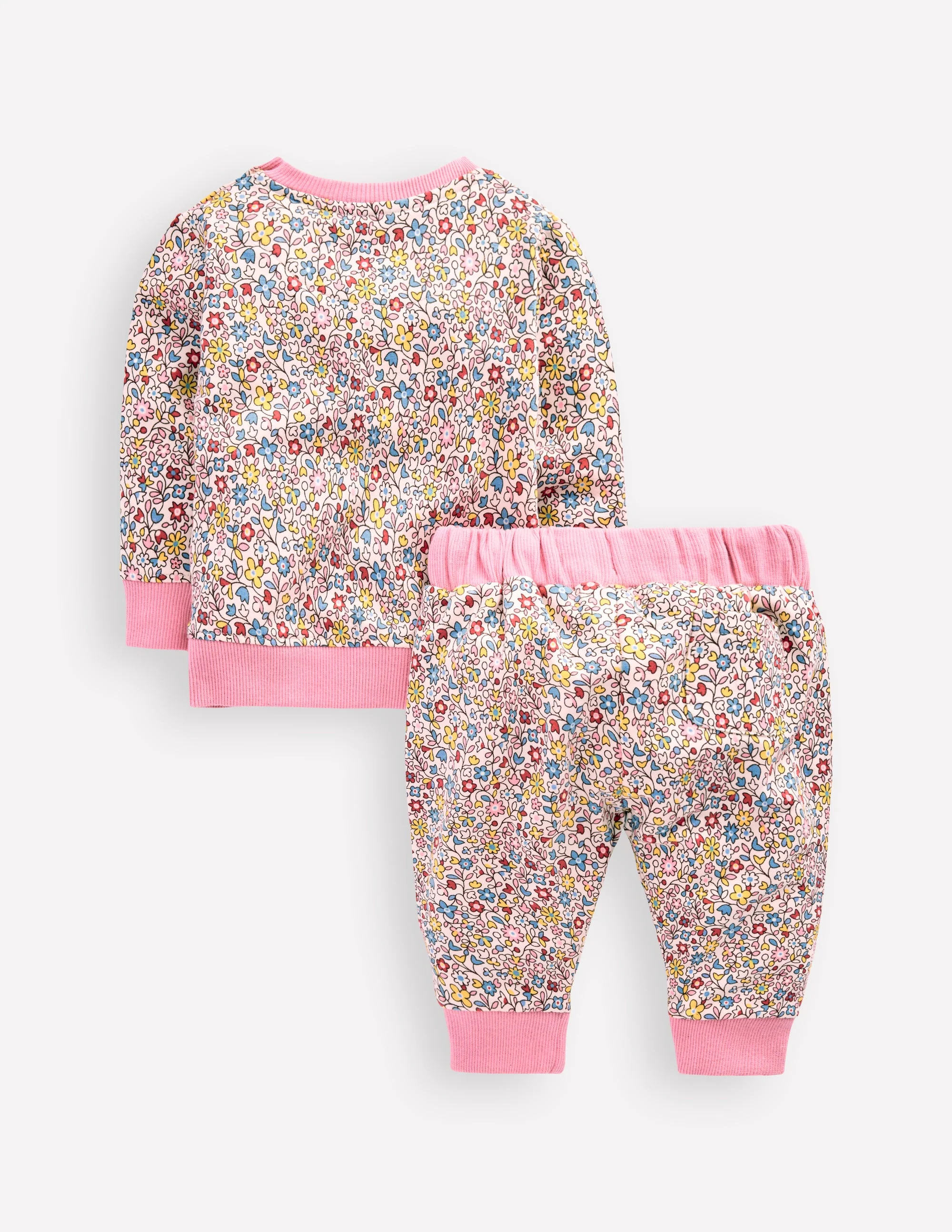 Appliqué Sweatshirt Set-Multi Vintage Floral Ditsy - Image 2