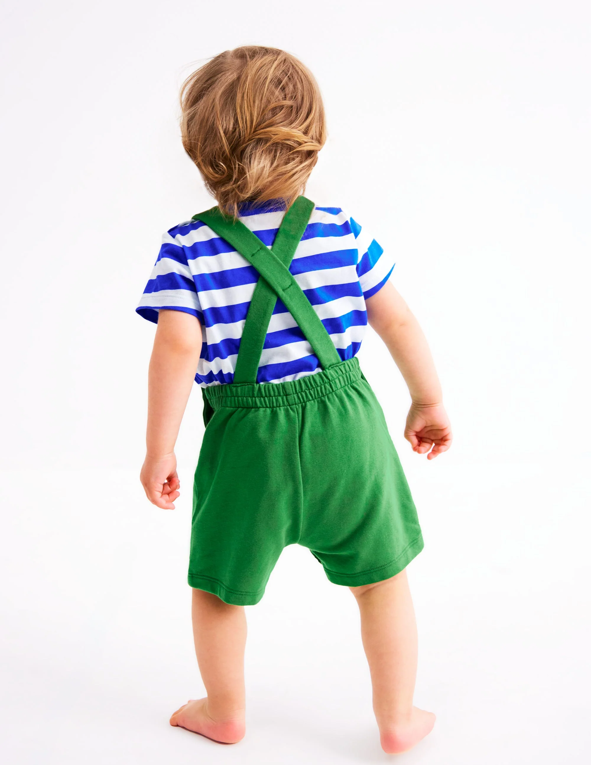 Boucle Jersey Overalls Set-Green Jungle Animals - Image 3