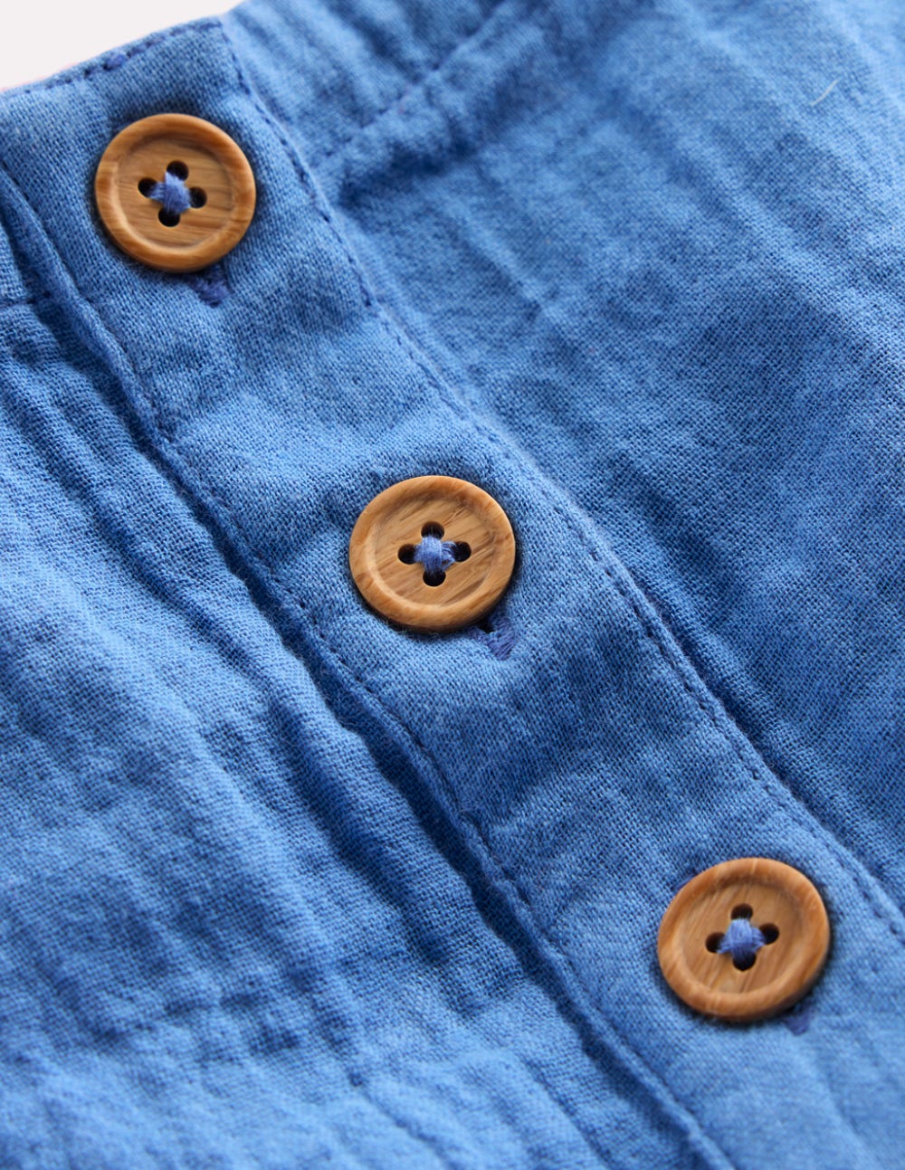 Double Cloth Overalls Set-Peacock Plume Blue Fruit - Image 6
