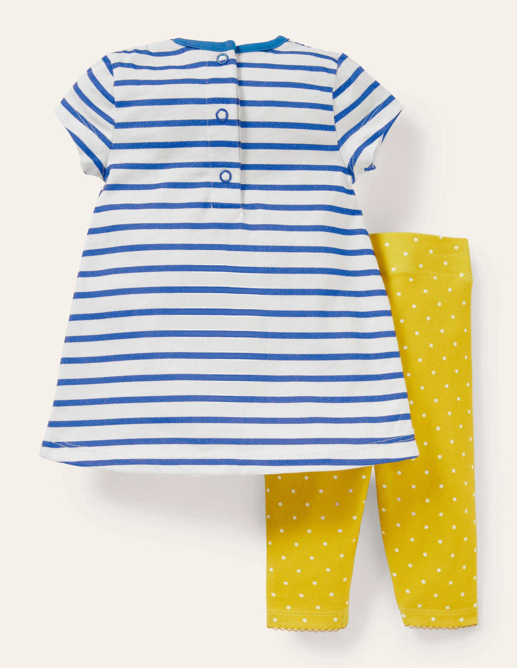 Dress and Leggings Playset-Ivory/Blue Sprout Sandcastle - Image 2