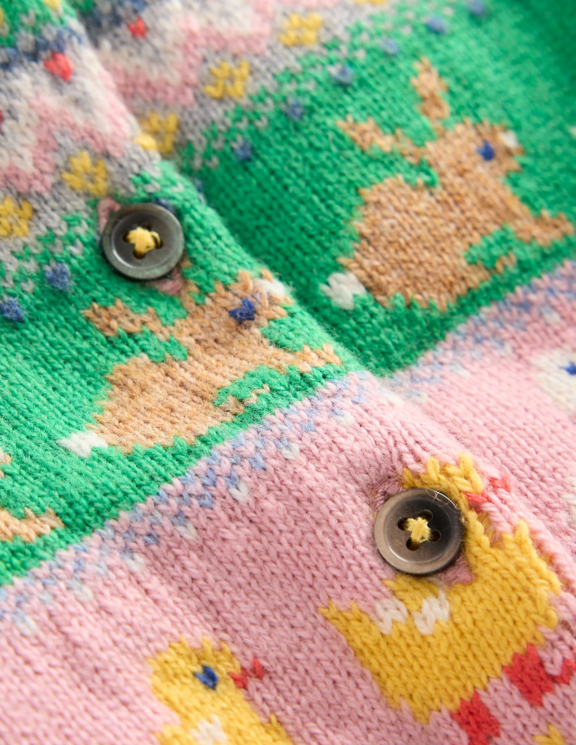 Edie Fair Isle Cardigan-Multi Easter Fair Isle - Image 3
