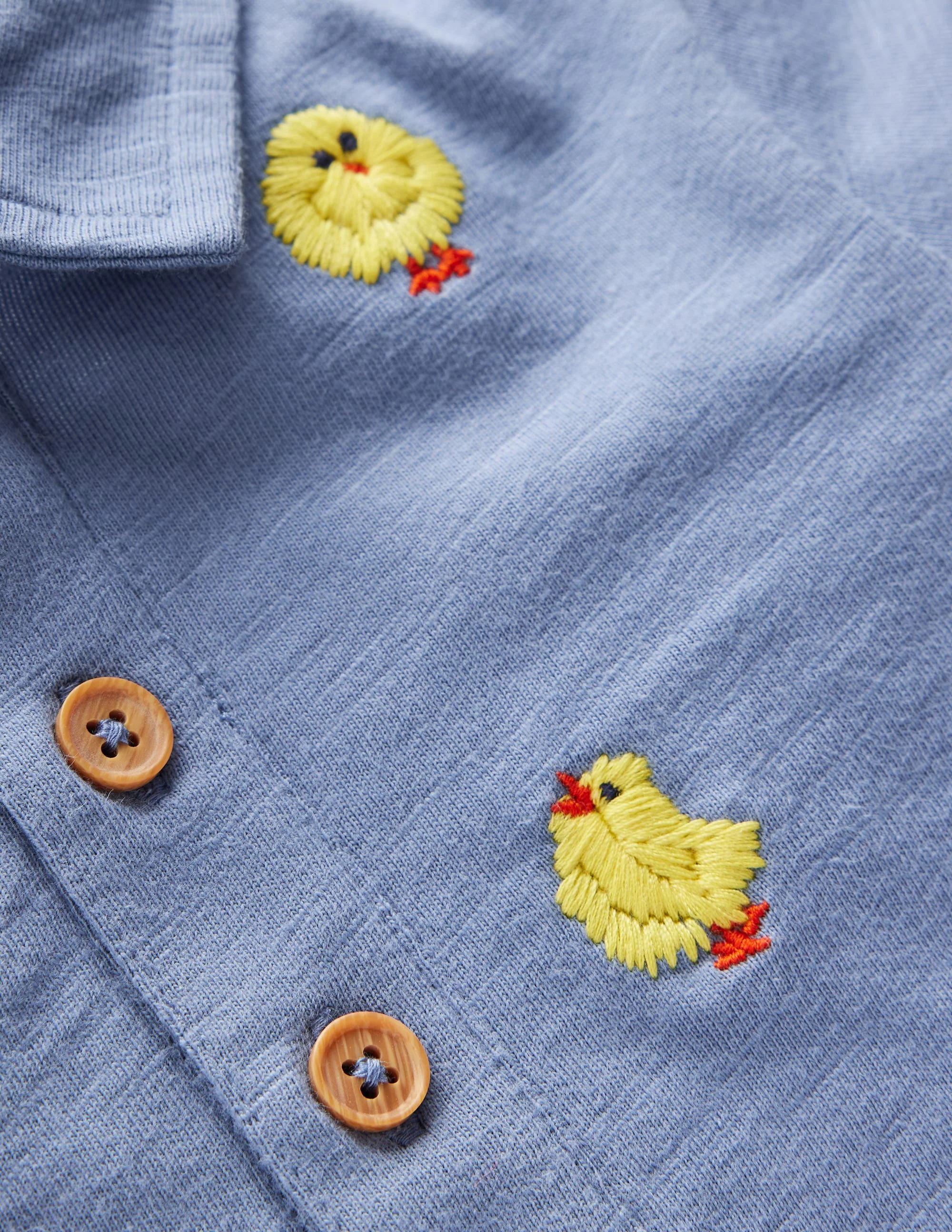 Embroidered Polo-Light Blue Fluffy Chicks - Image 3