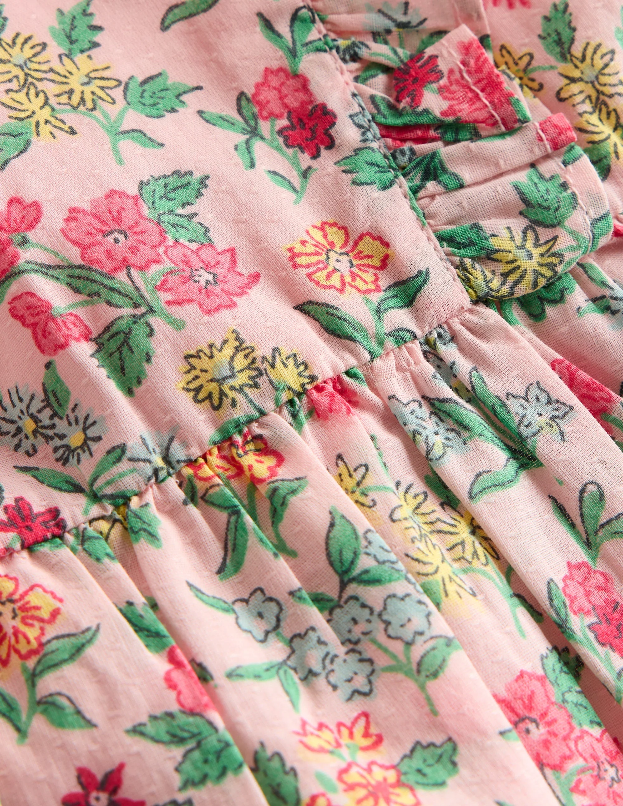 Frilly Pinny Dress-Chalk Pink Garden Ditsy - Image 8