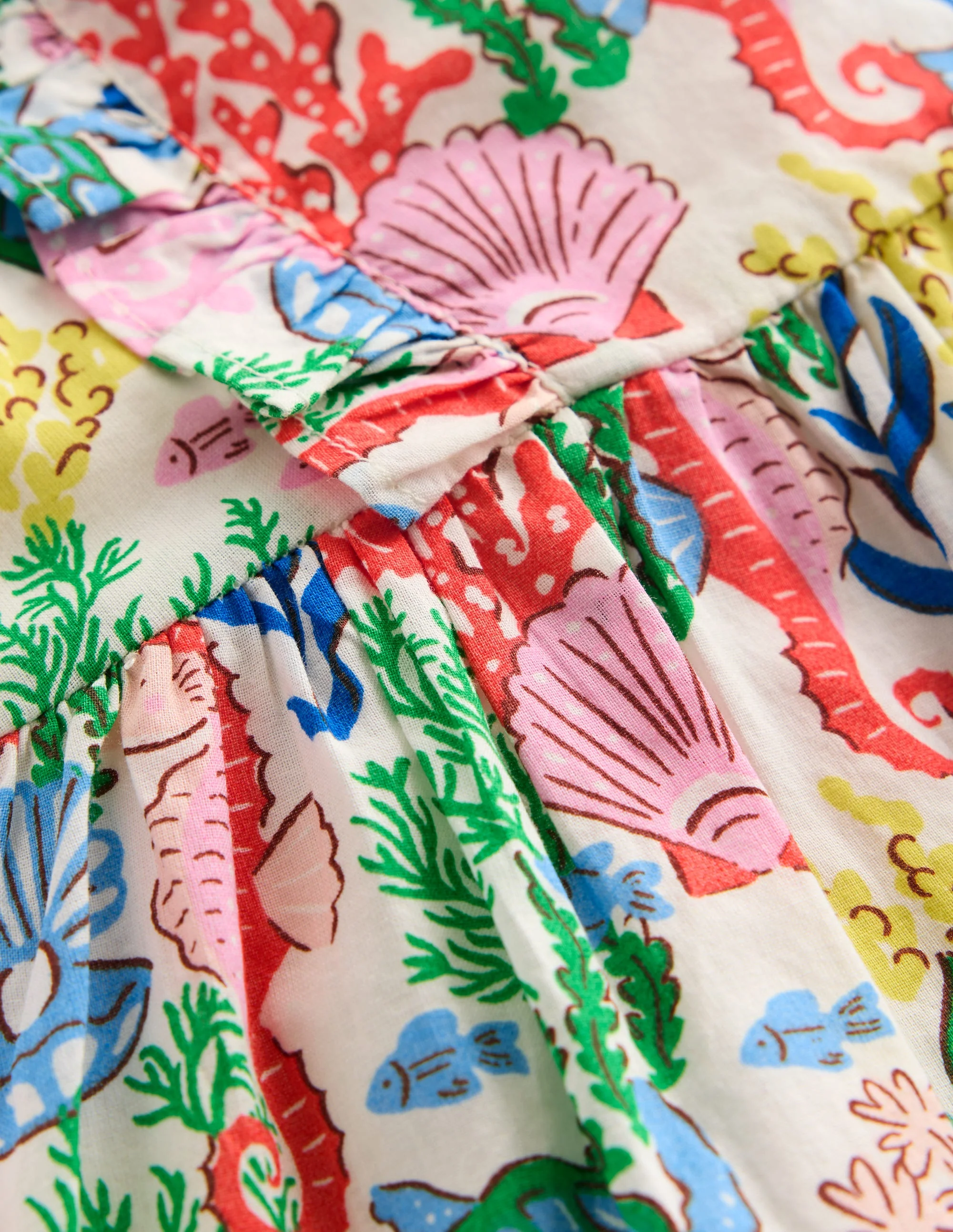 Frilly Pinny Dress-Multi Coral Cove - Image 3