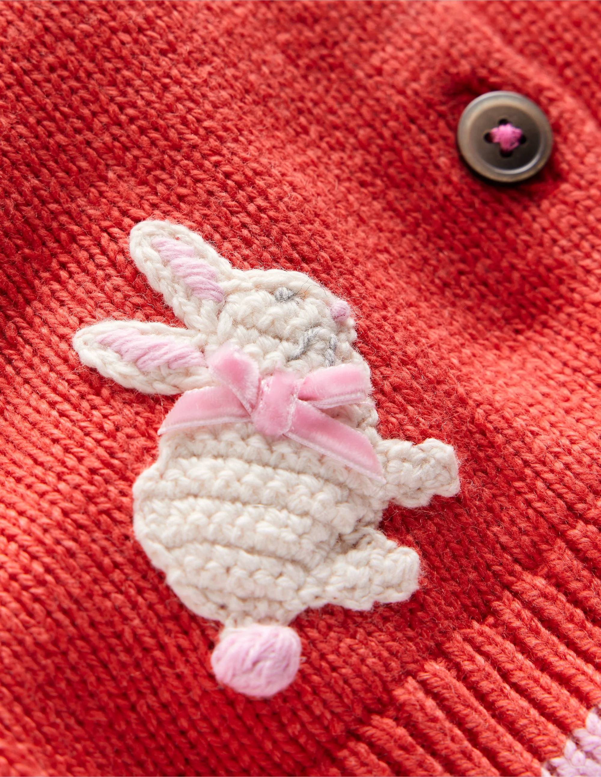 Fun Logo Cardigan-Jam Red Bunnies - Image 3