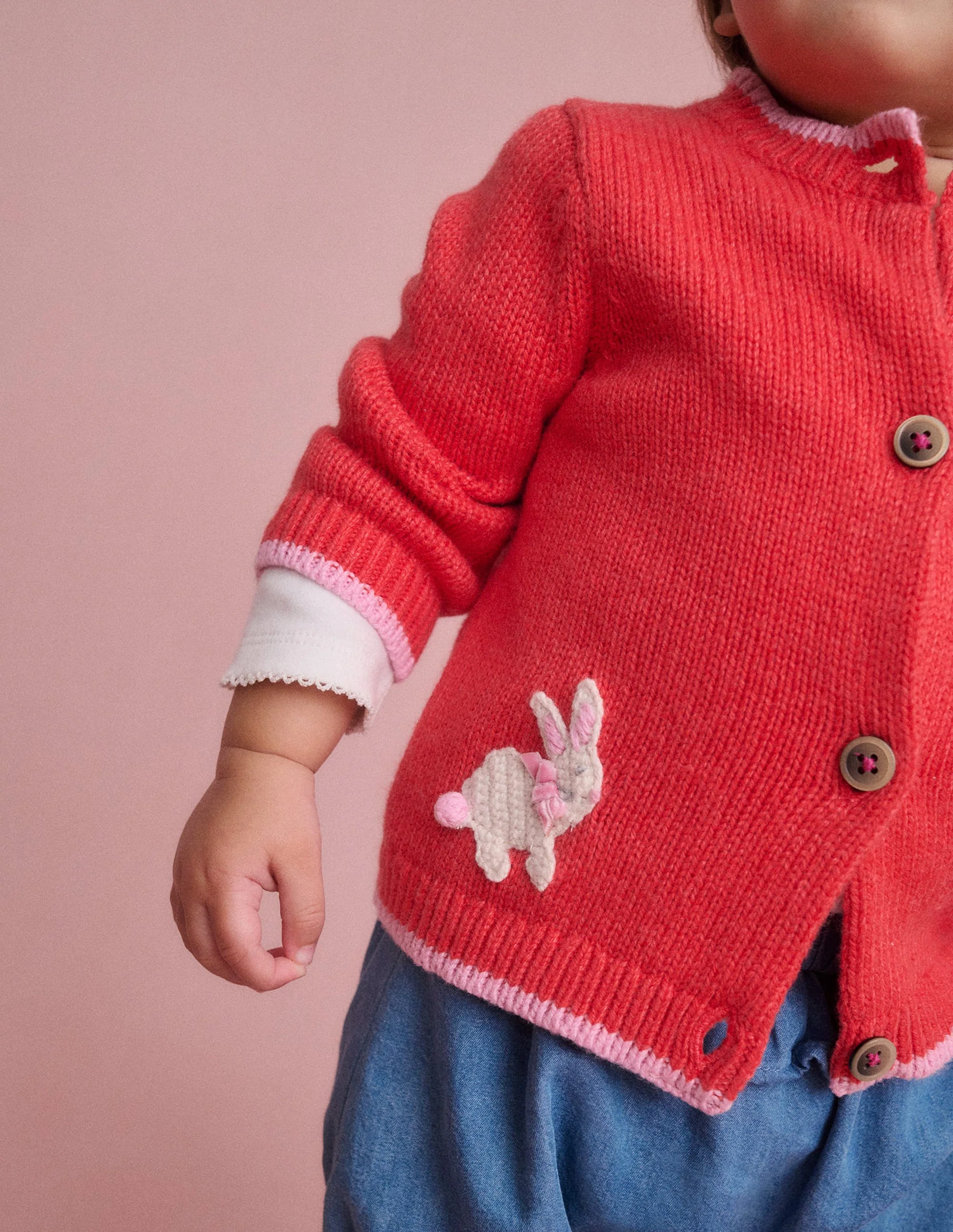 Fun Logo Cardigan-Jam Red Bunnies - Image 4