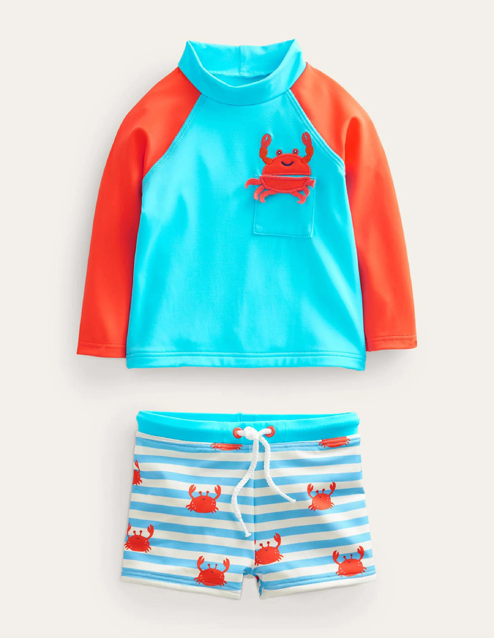 Fun Rash Guard Set-Aqua Crabs