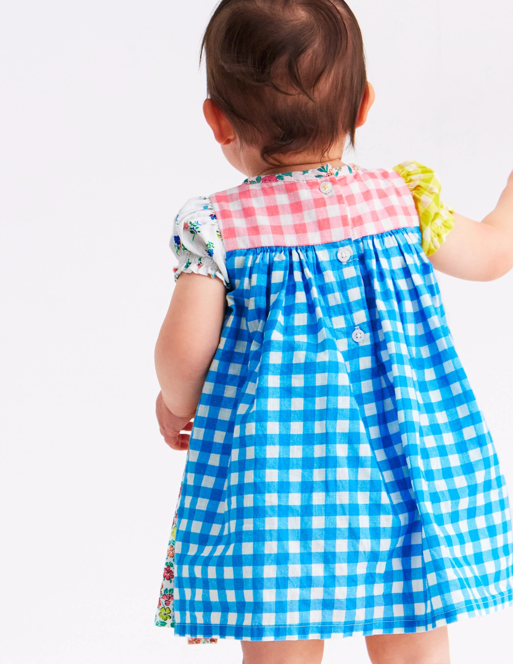 Gathered Woven Dress-Hotchpotch Multi - Image 3