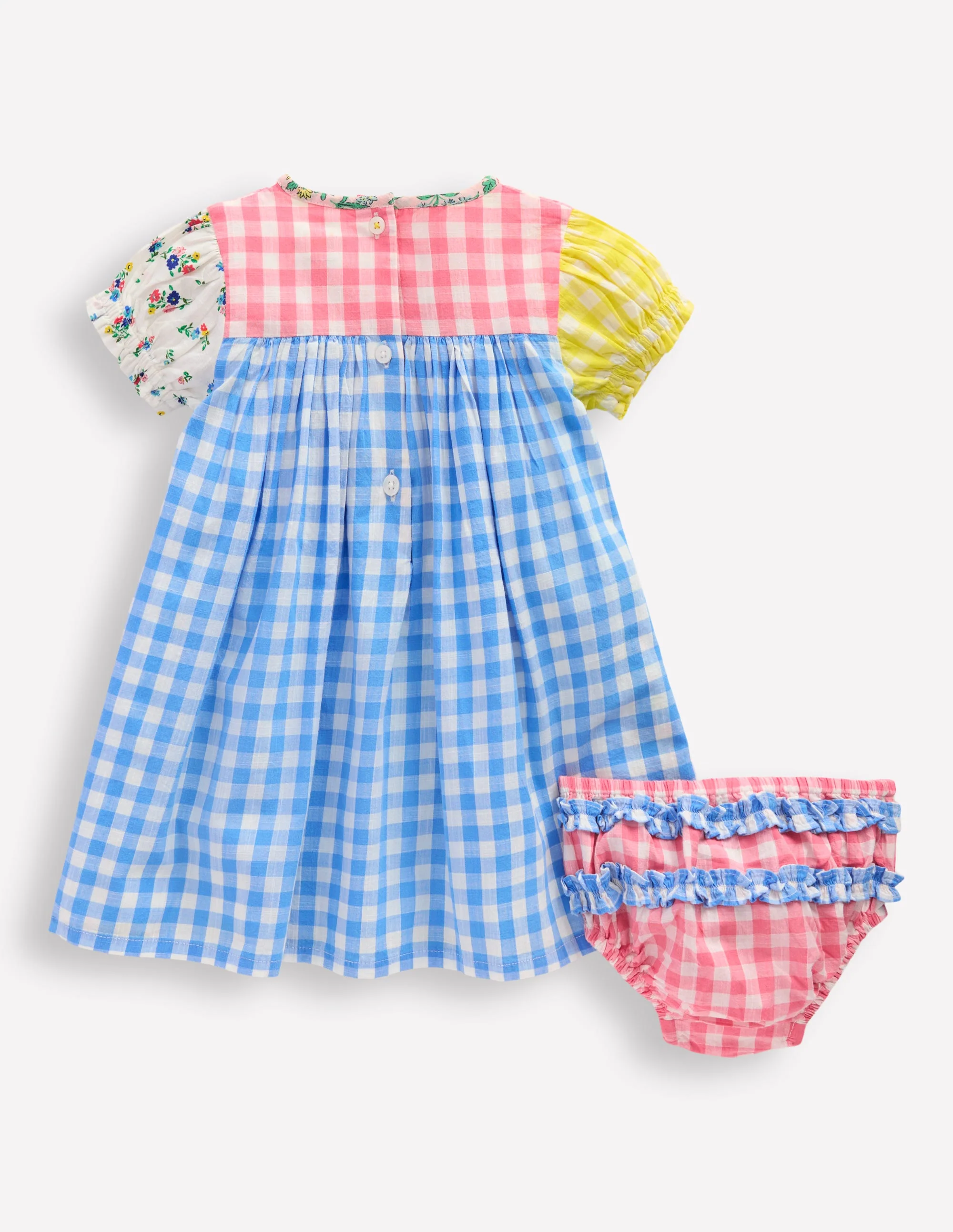 Gathered Woven Dress-Hotchpotch Multi - Image 6