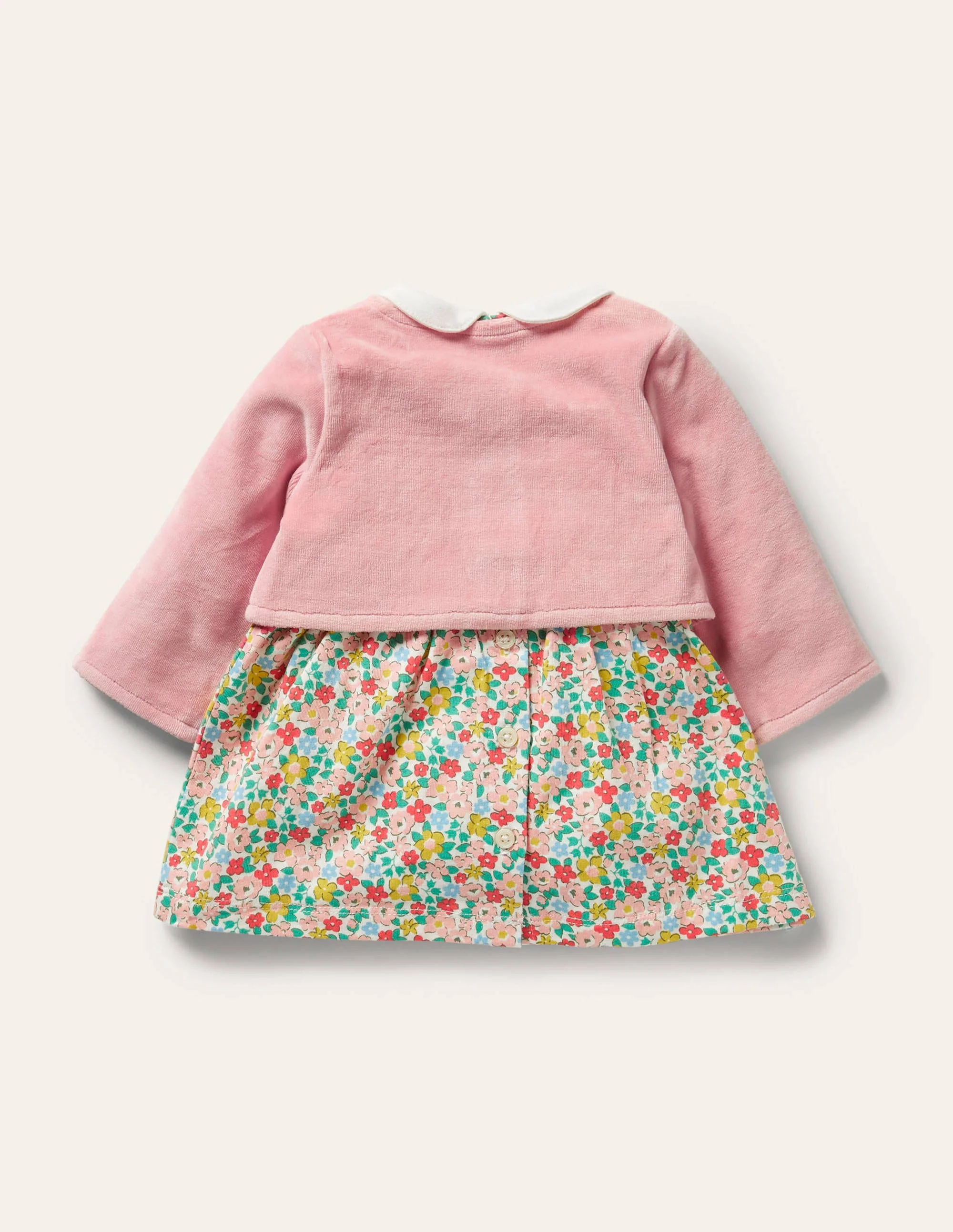 Jersey Dress and Jacket Set-Boto Pink Spring Floral - Image 2