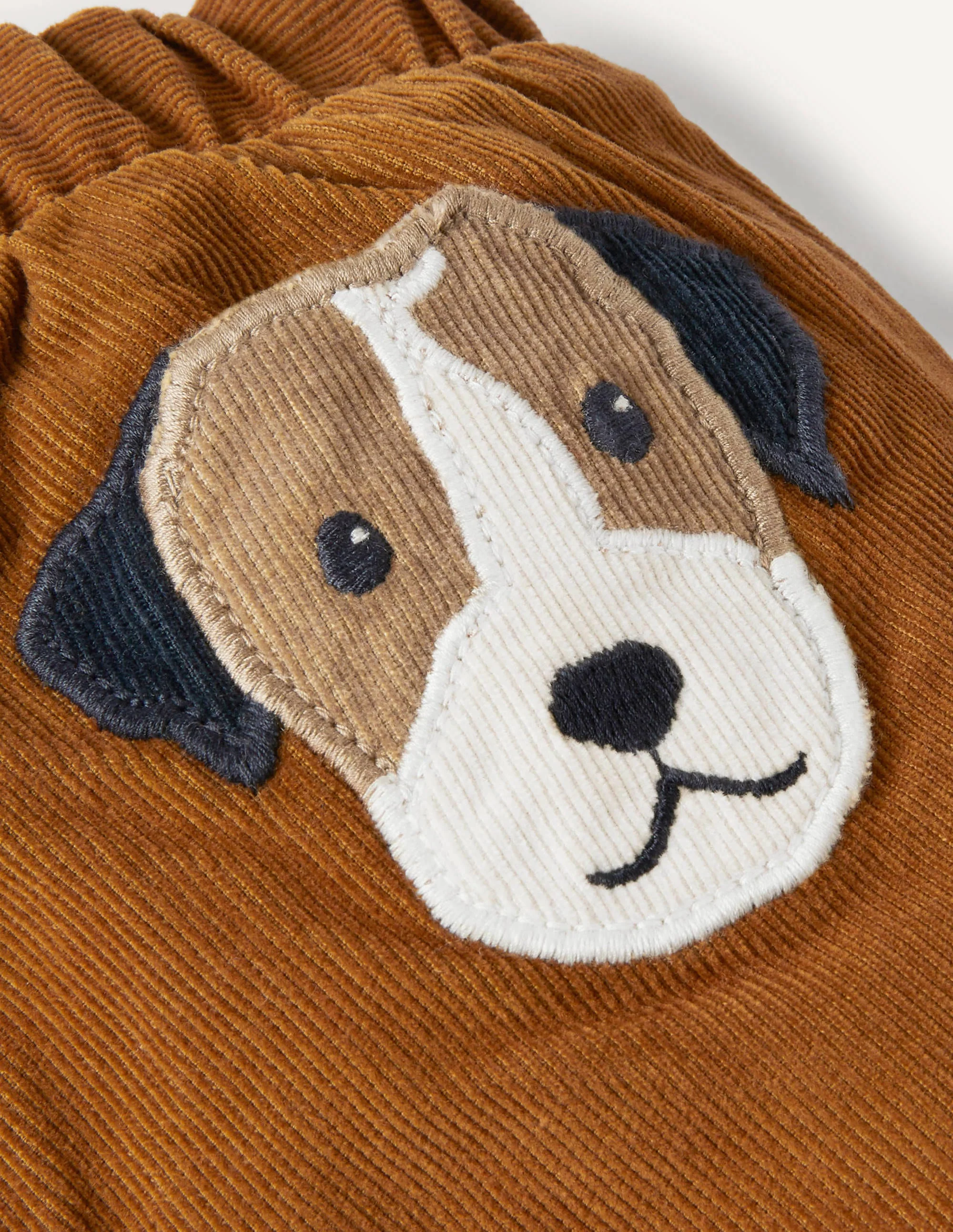 Jersey-lined Cord Pants-Butterscotch Brown - Image 3