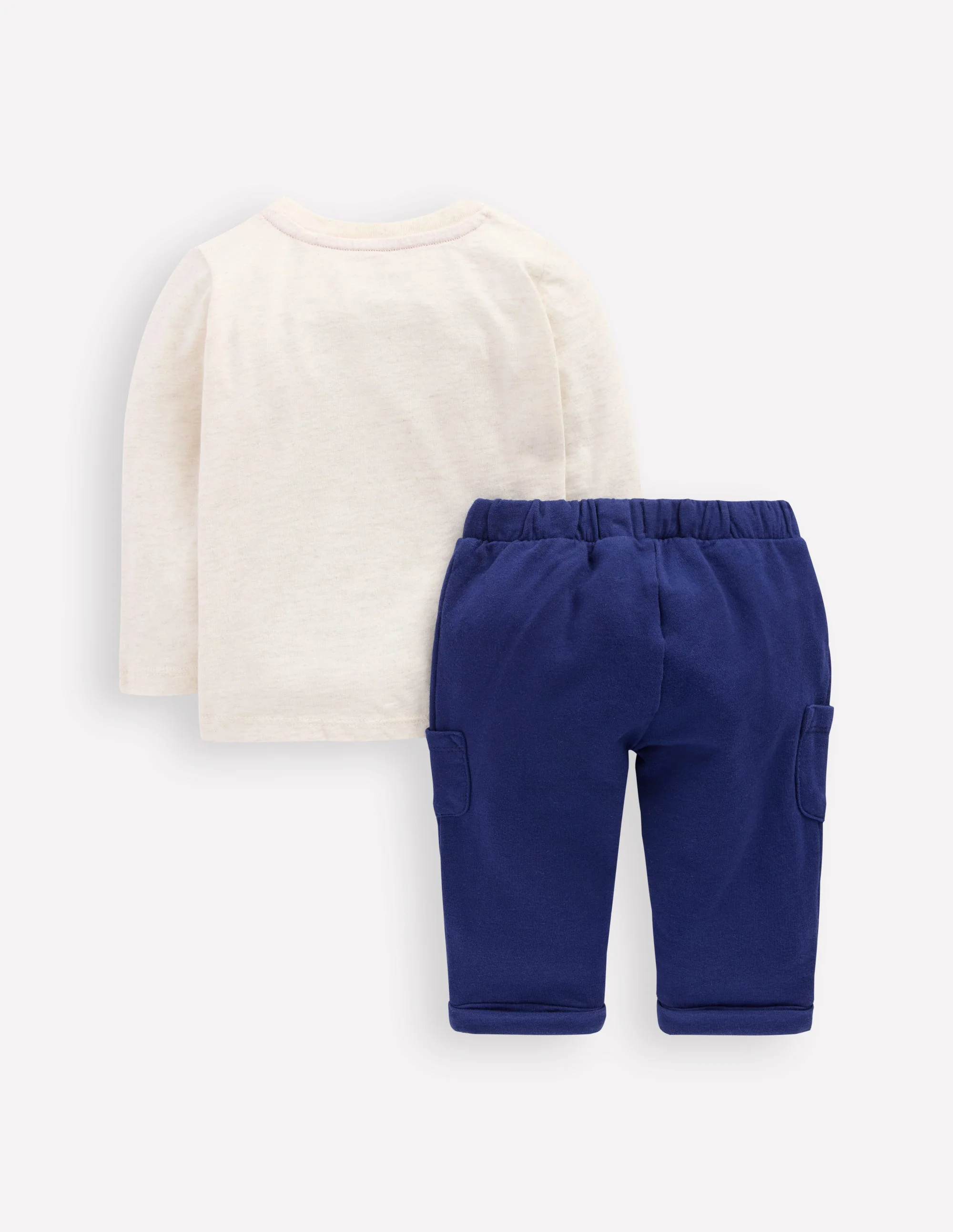 Jersey Overalls Play Set-Oatmeal Marl Train - Image 2