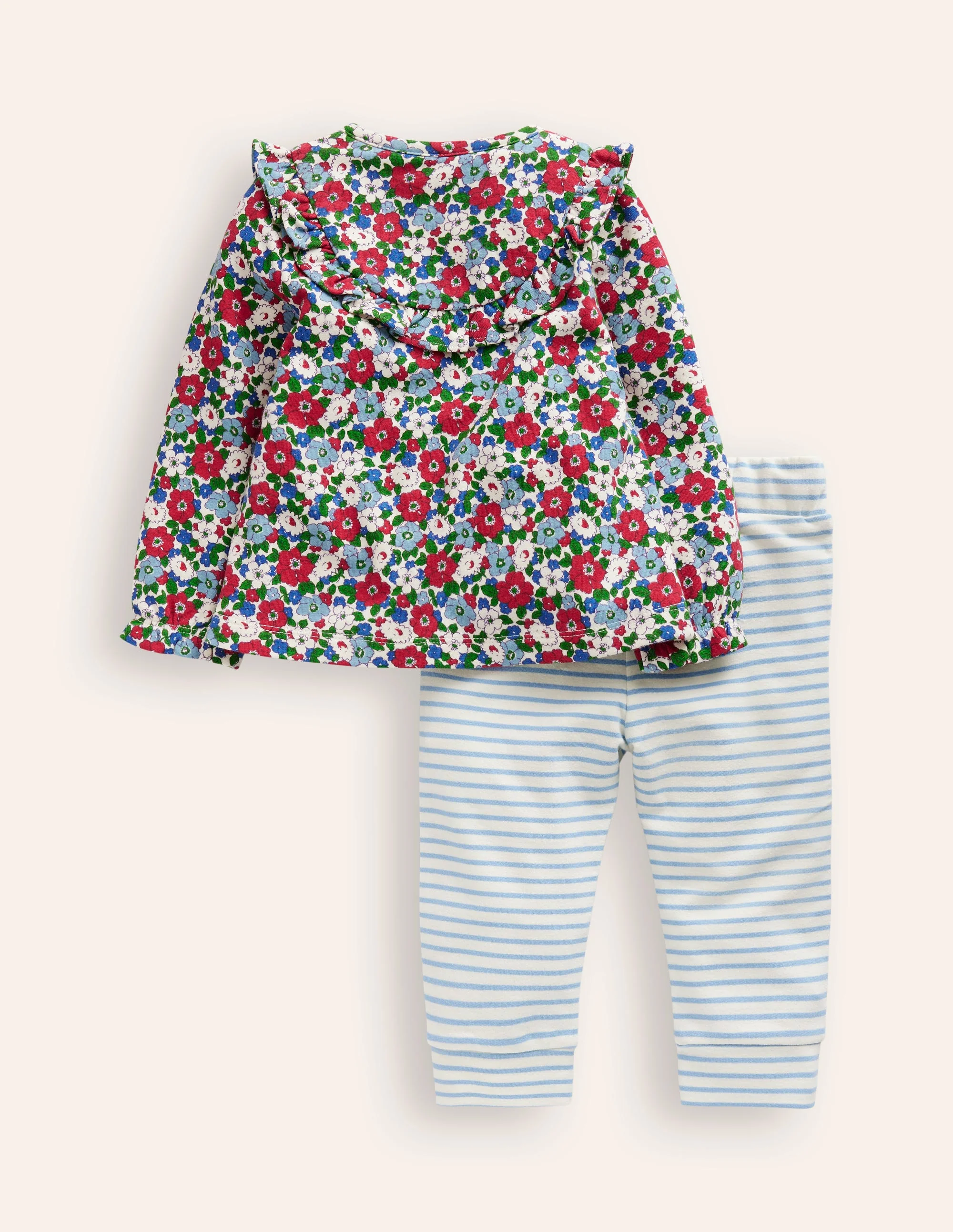 Jersey Top and Leggings-Glacier Blue Floral - Image 2