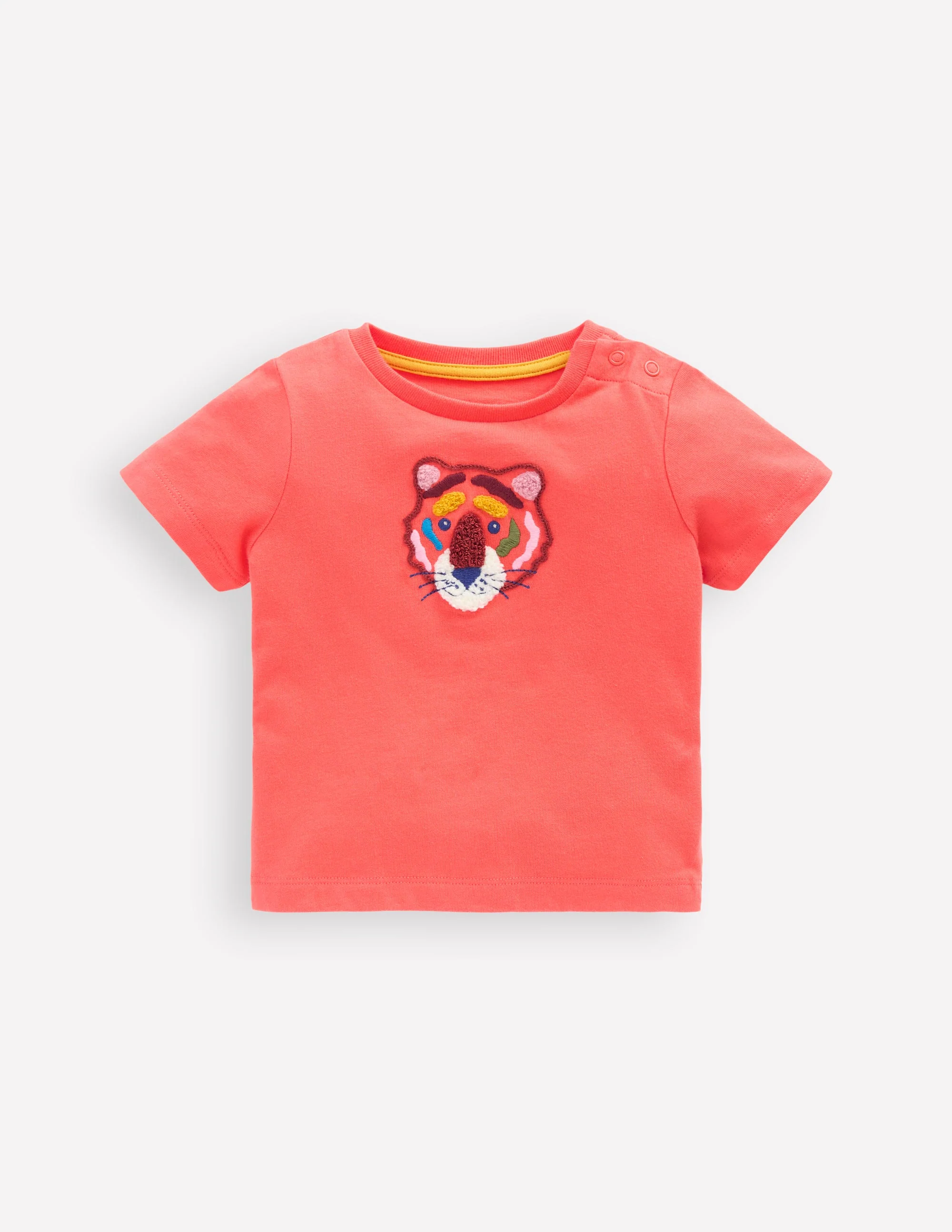 Logo Interest T-Shirt-Hot Coral Tiger - Image 3