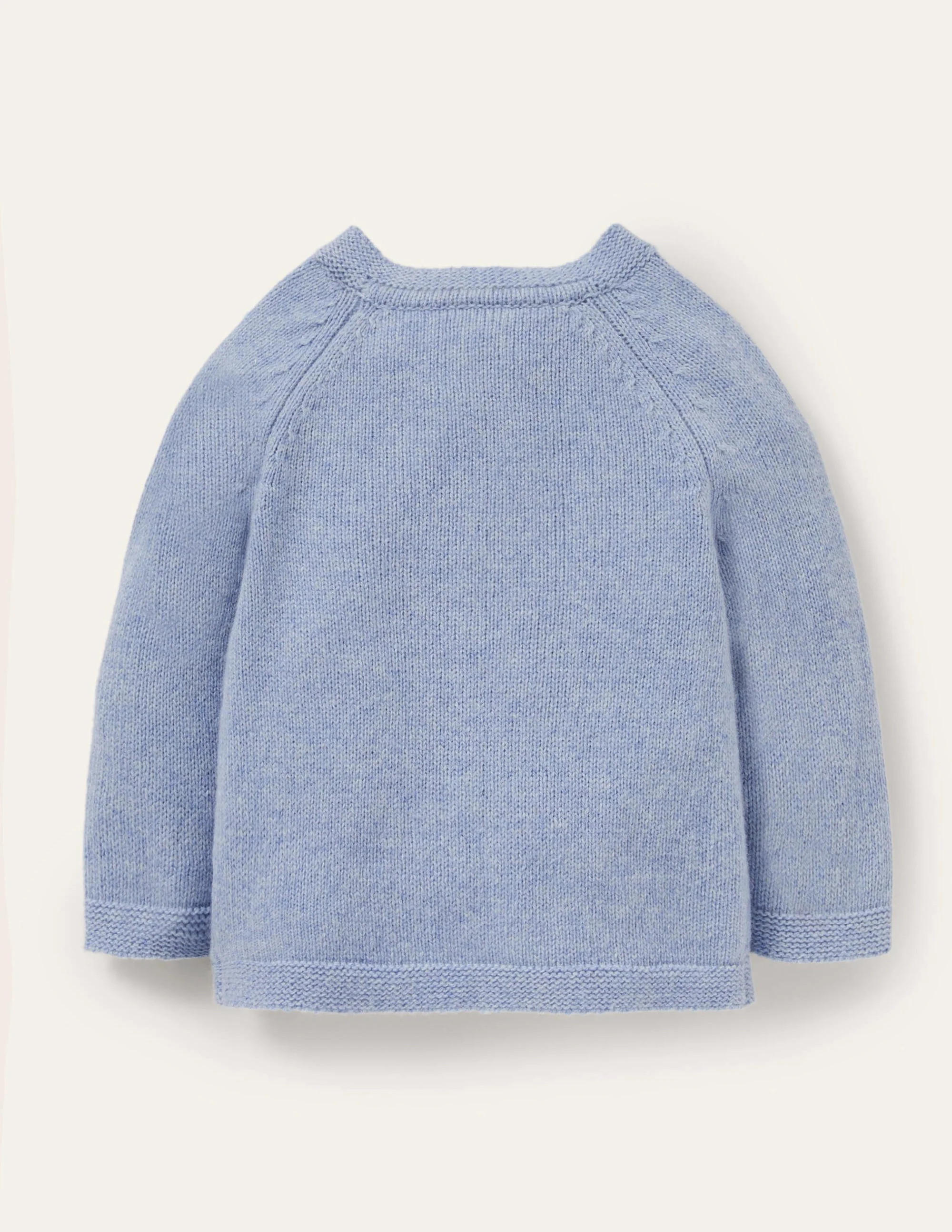 Newborn Crochet Cardigan-Frosted Blue Marl Bunnies - Image 2