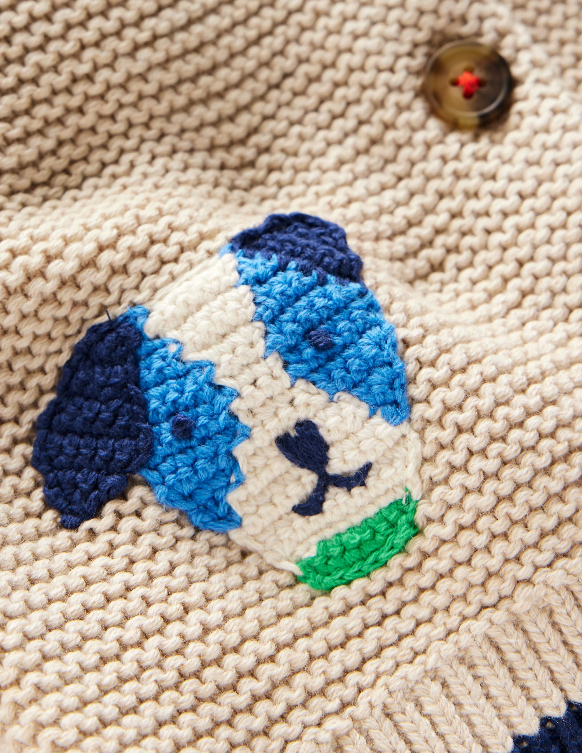 Novelty logo Cardigan-Oatmeal Marl Pets - Image 3
