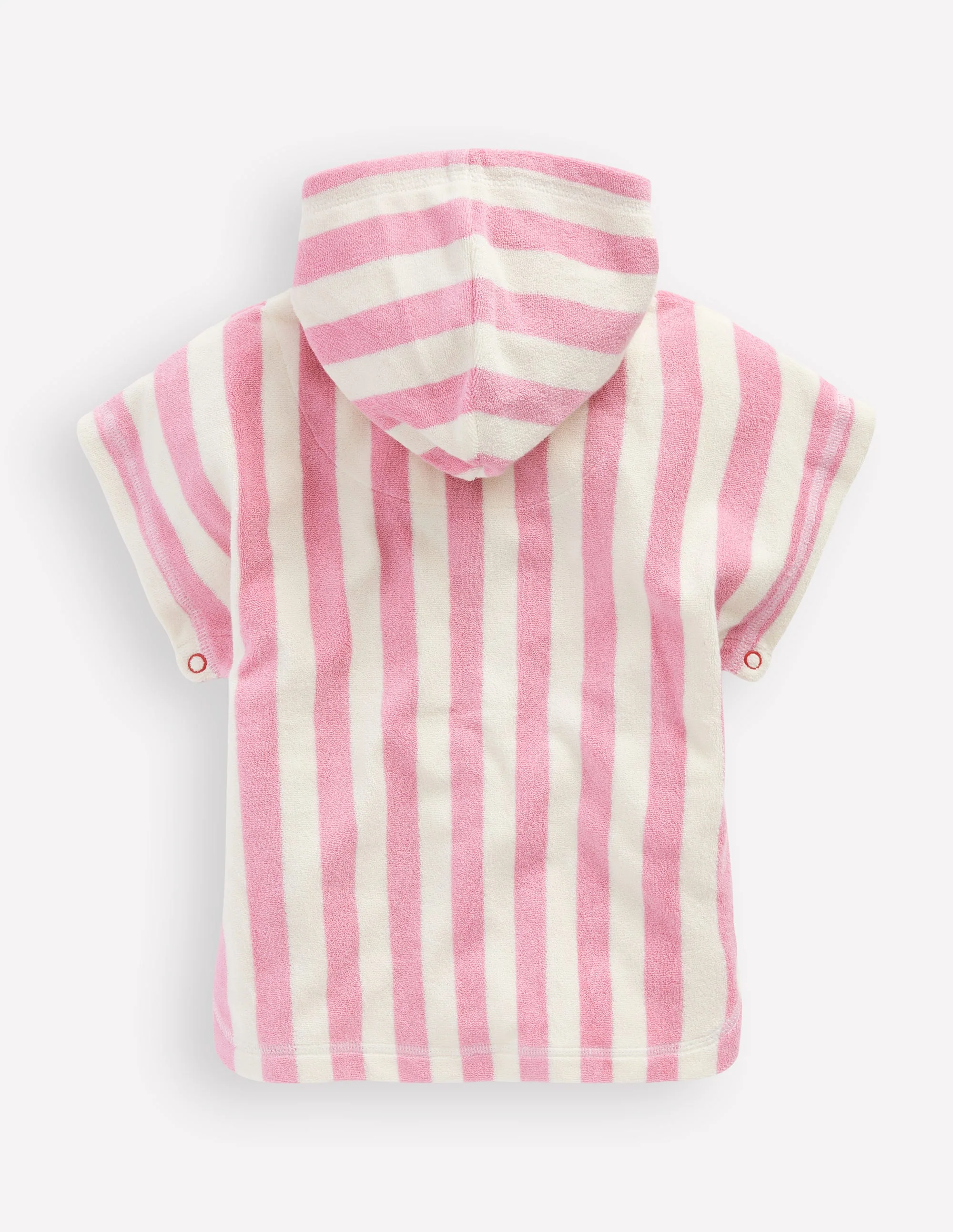Novelty Towelling Throw-on-Bubblegum Pink Heart Stripe - Image 2