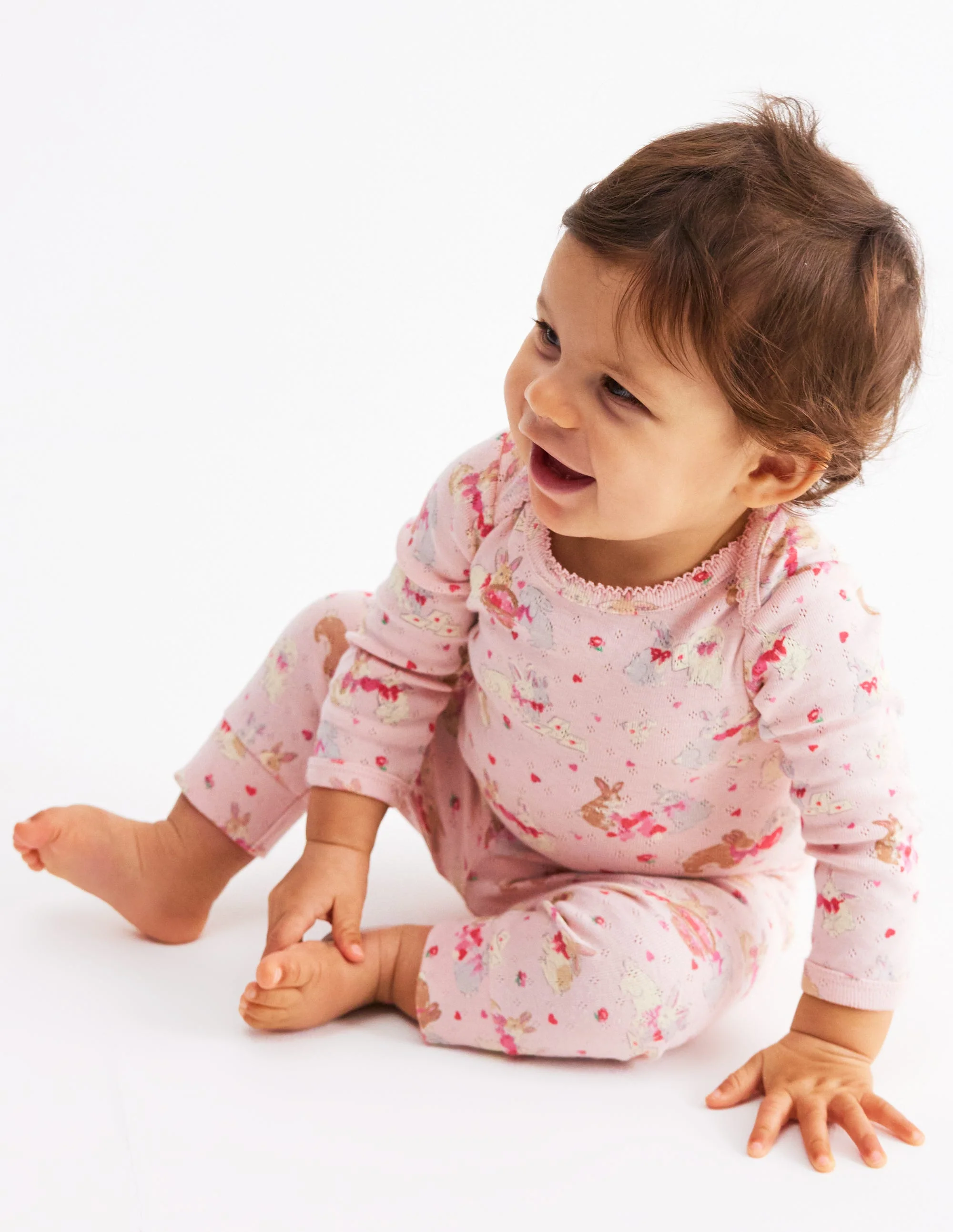 Pointelle 3-pack Leggings-Pink Love Bunnies - Image 3
