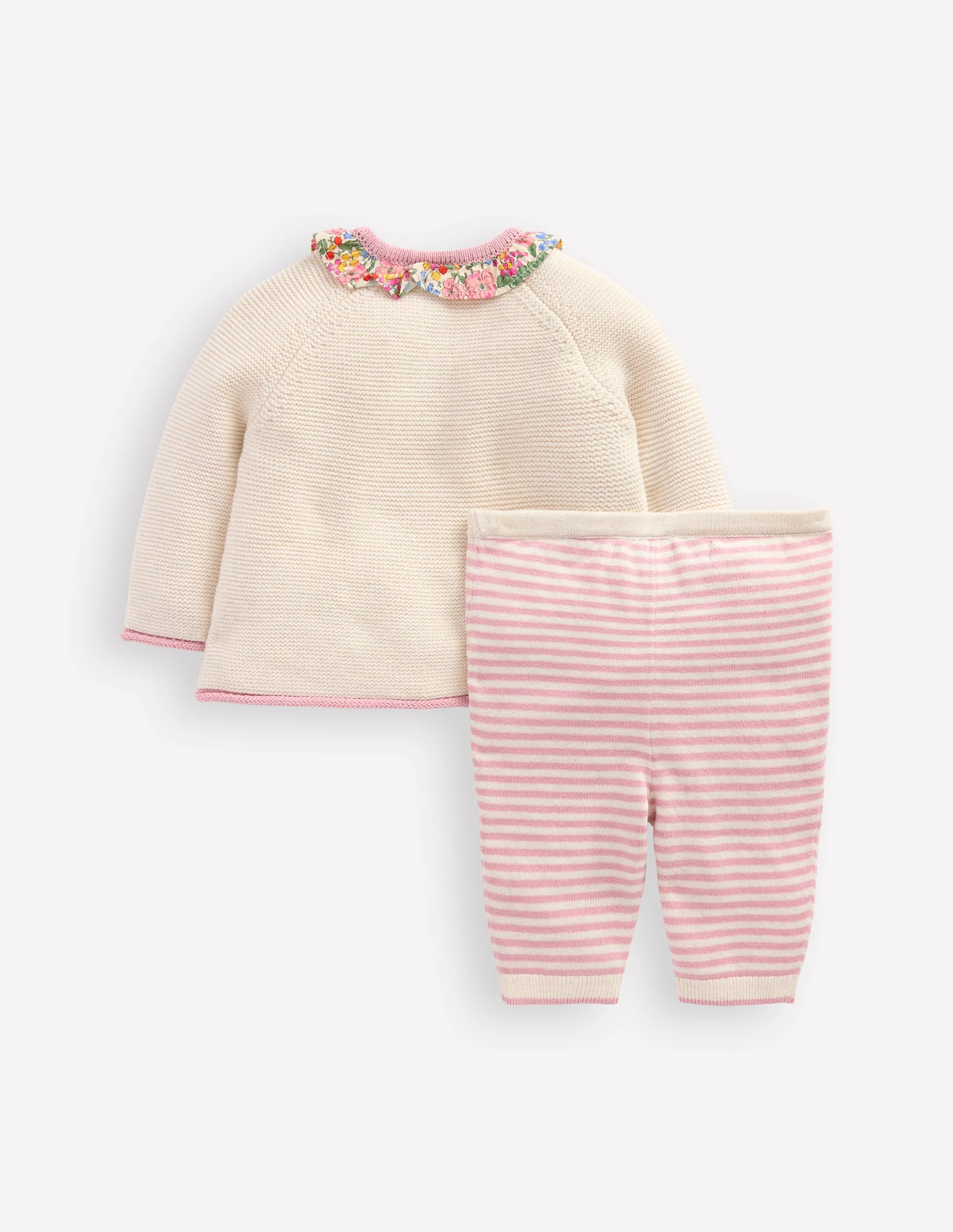 Pretty Knitted Play Set-Ecru Marl Hearts - Image 2