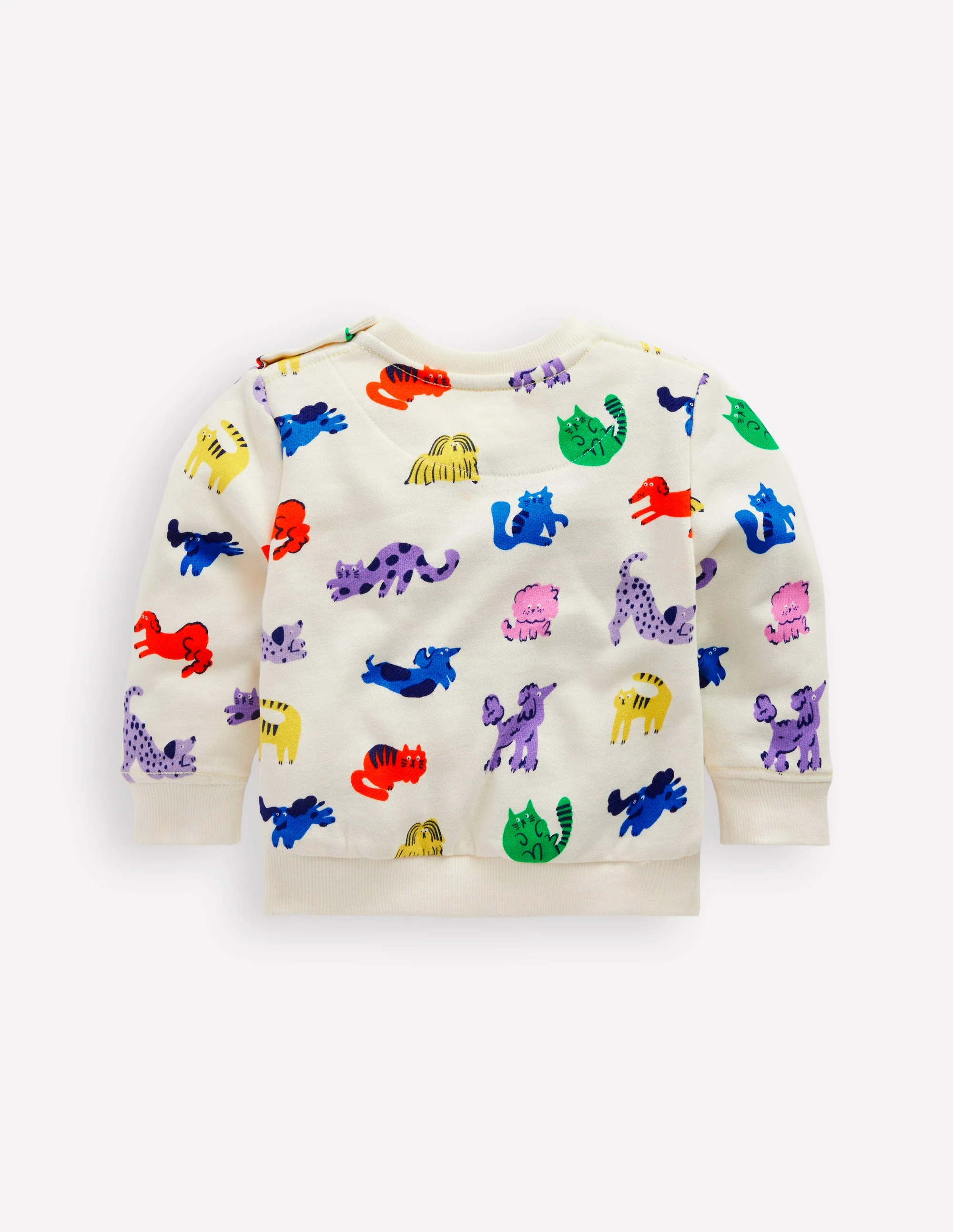 Printed Sweatshirt-Multi Spaced Rainbow Pets - Image 2