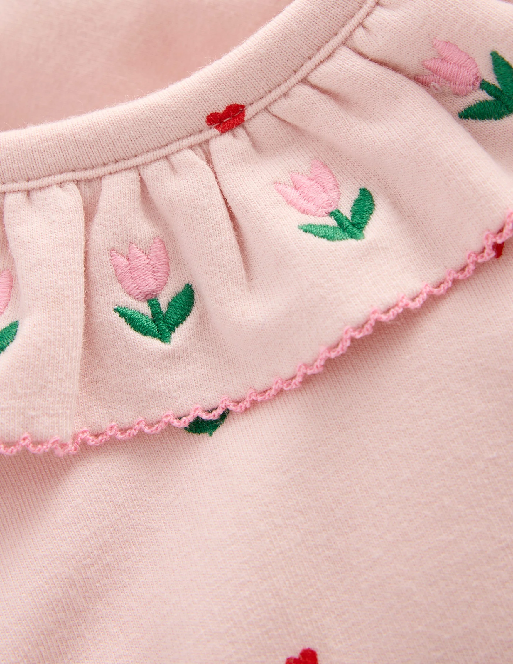 Ruffle Neck Sweat Set-Chalk Pink Multi Heart Flower - Image 3