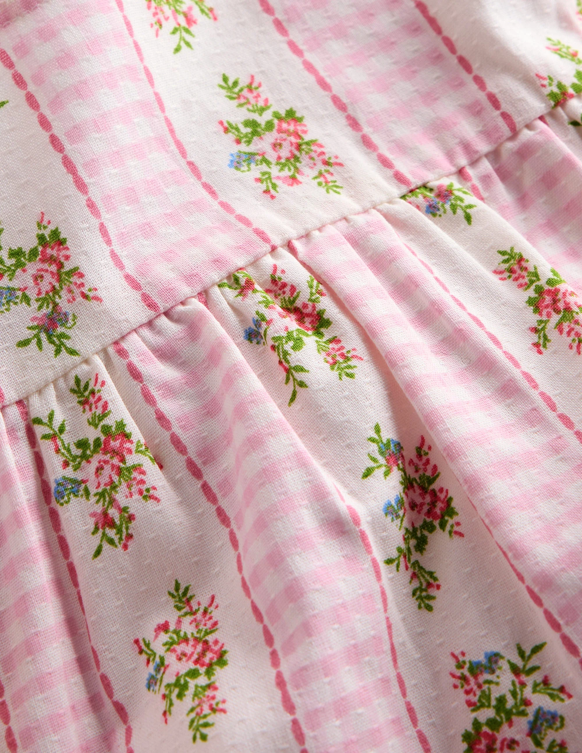 Woven Bloomers Play Set-Pink Gingham Floral - Image 4