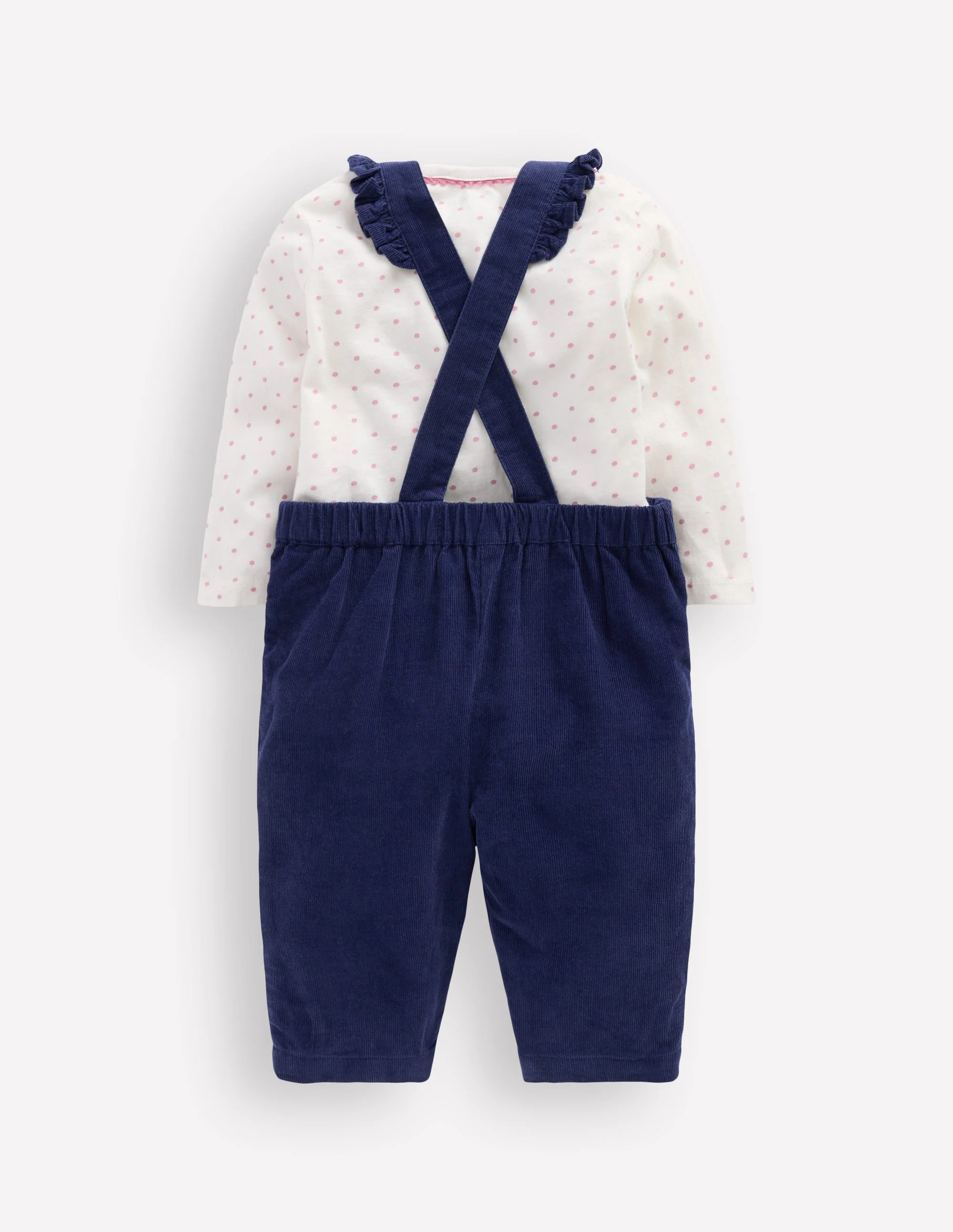 Woven Overalls Set-Navy Cat - Image 2
