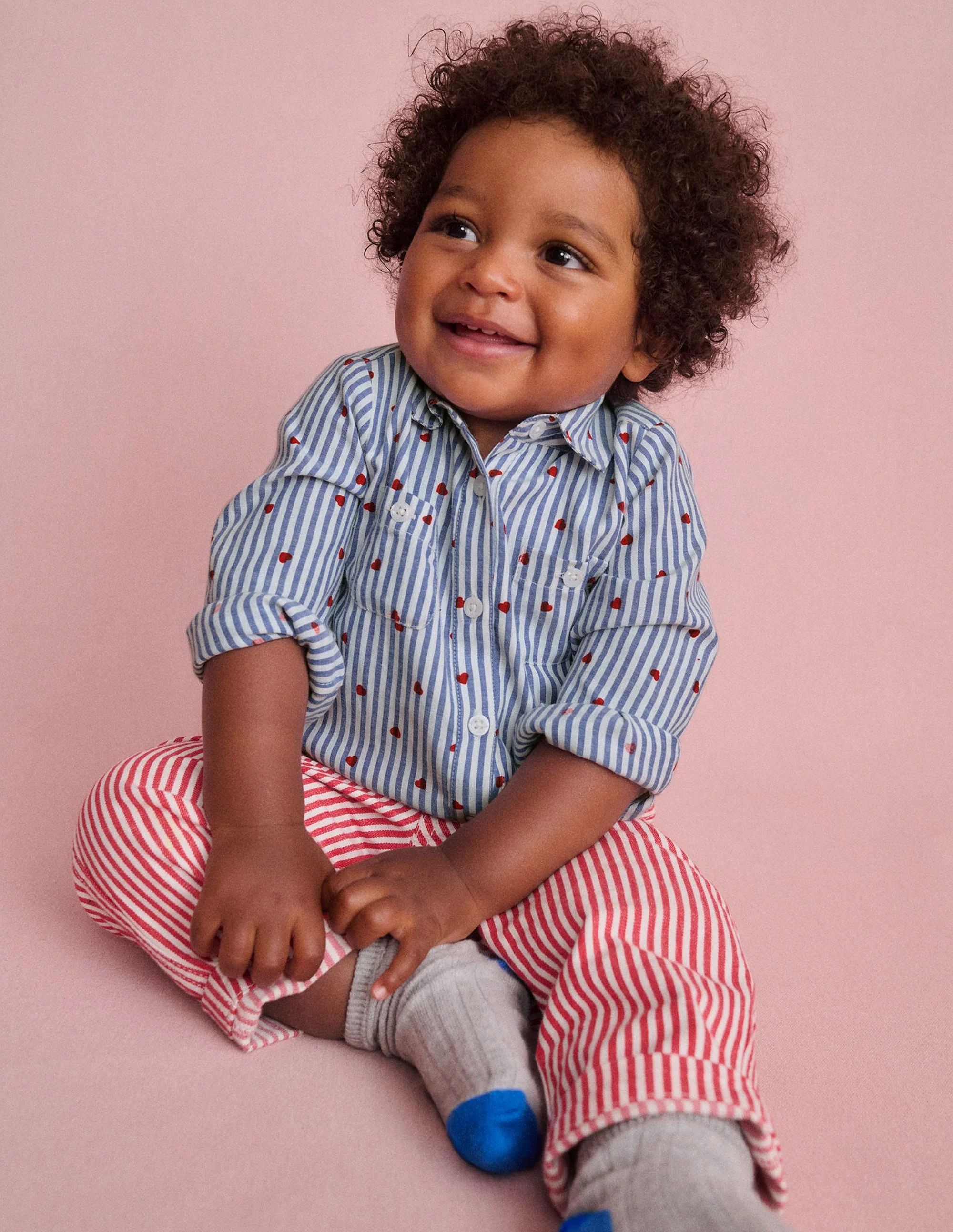 Woven Shirt Body-Ticking Confetti Heart - Image 4