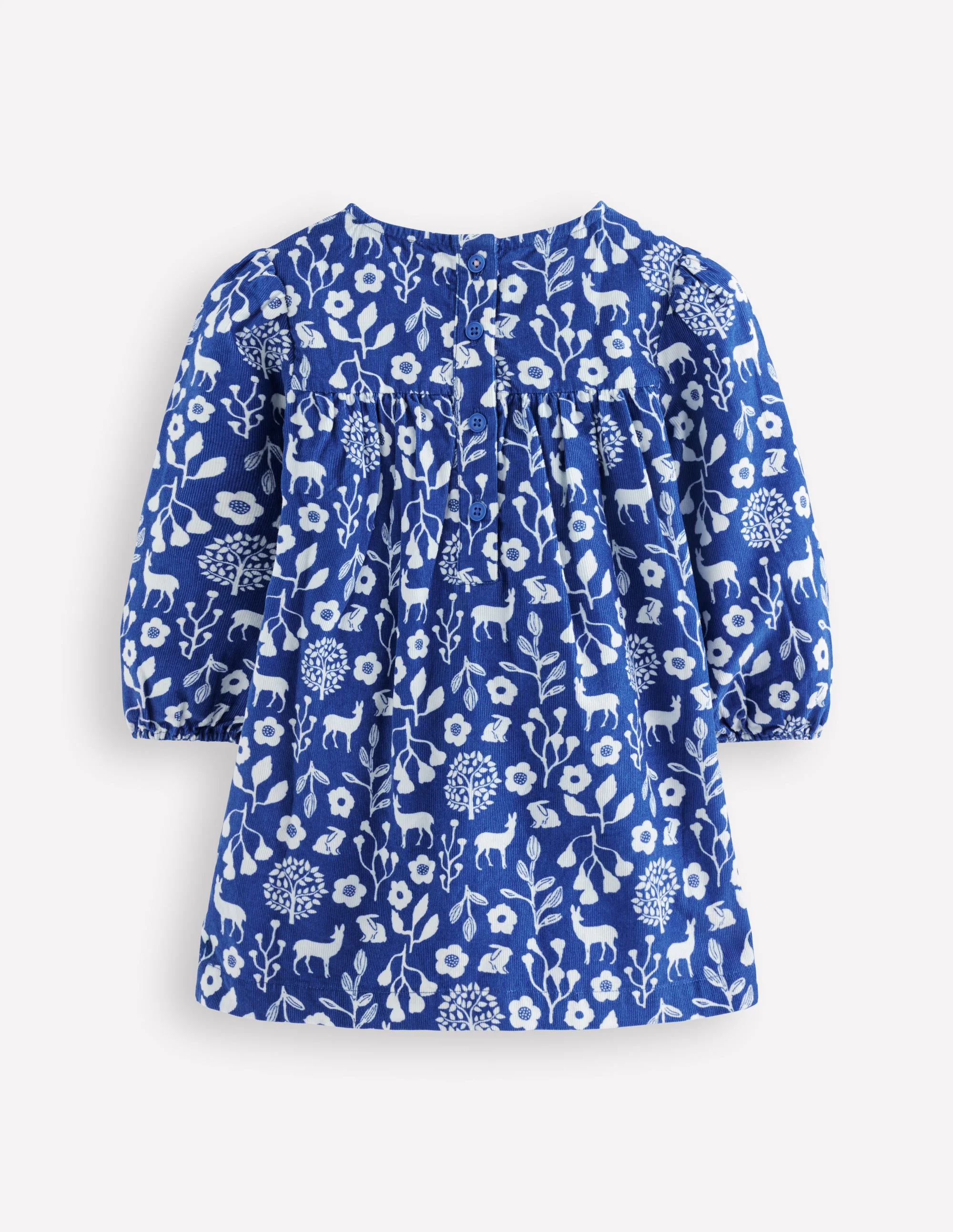 Yoke Detail Woven Dress-Blue Woodland Walk - Image 2