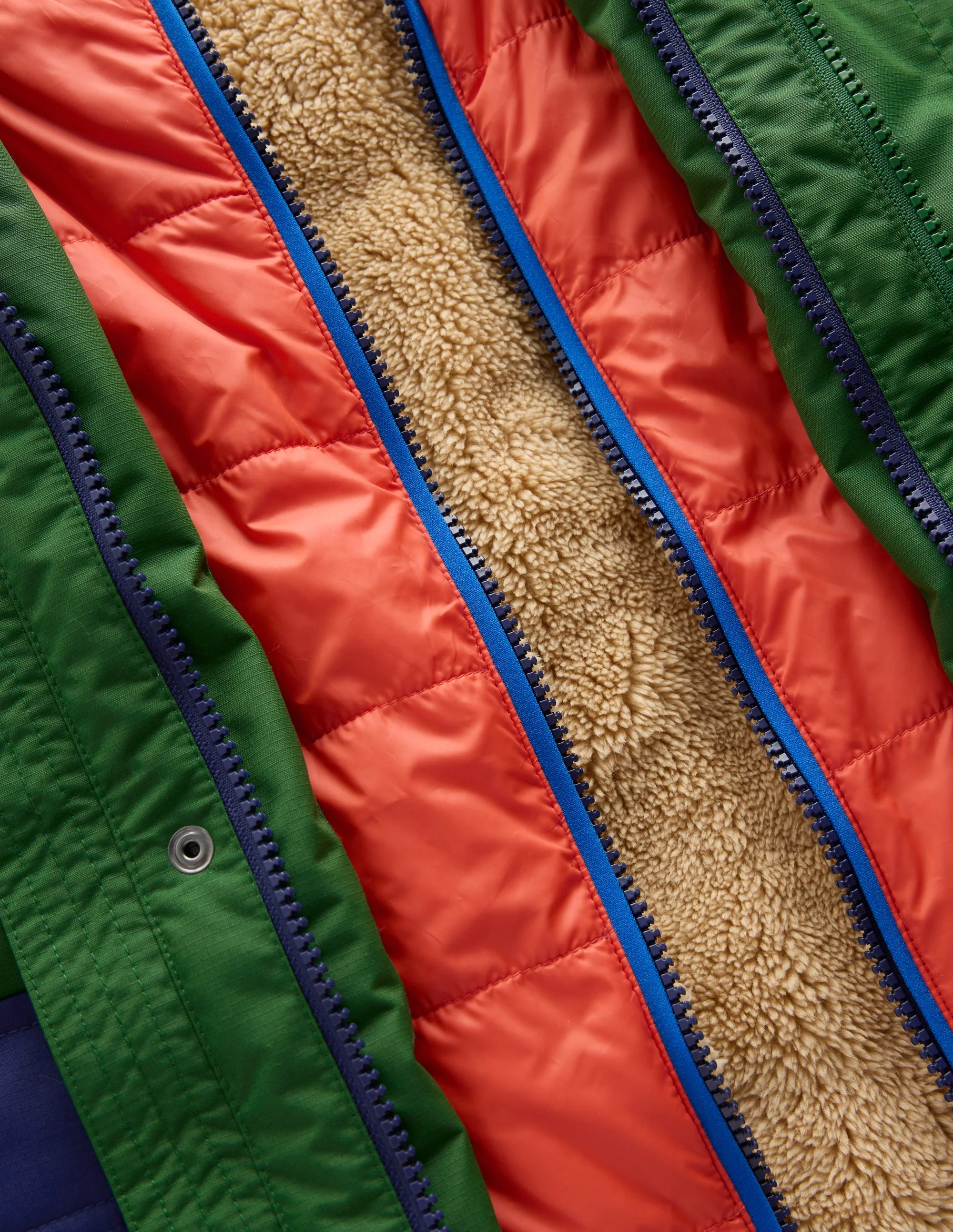 4-in-1 Waterproof Coat-Blue/Green Colourblock - Image 5