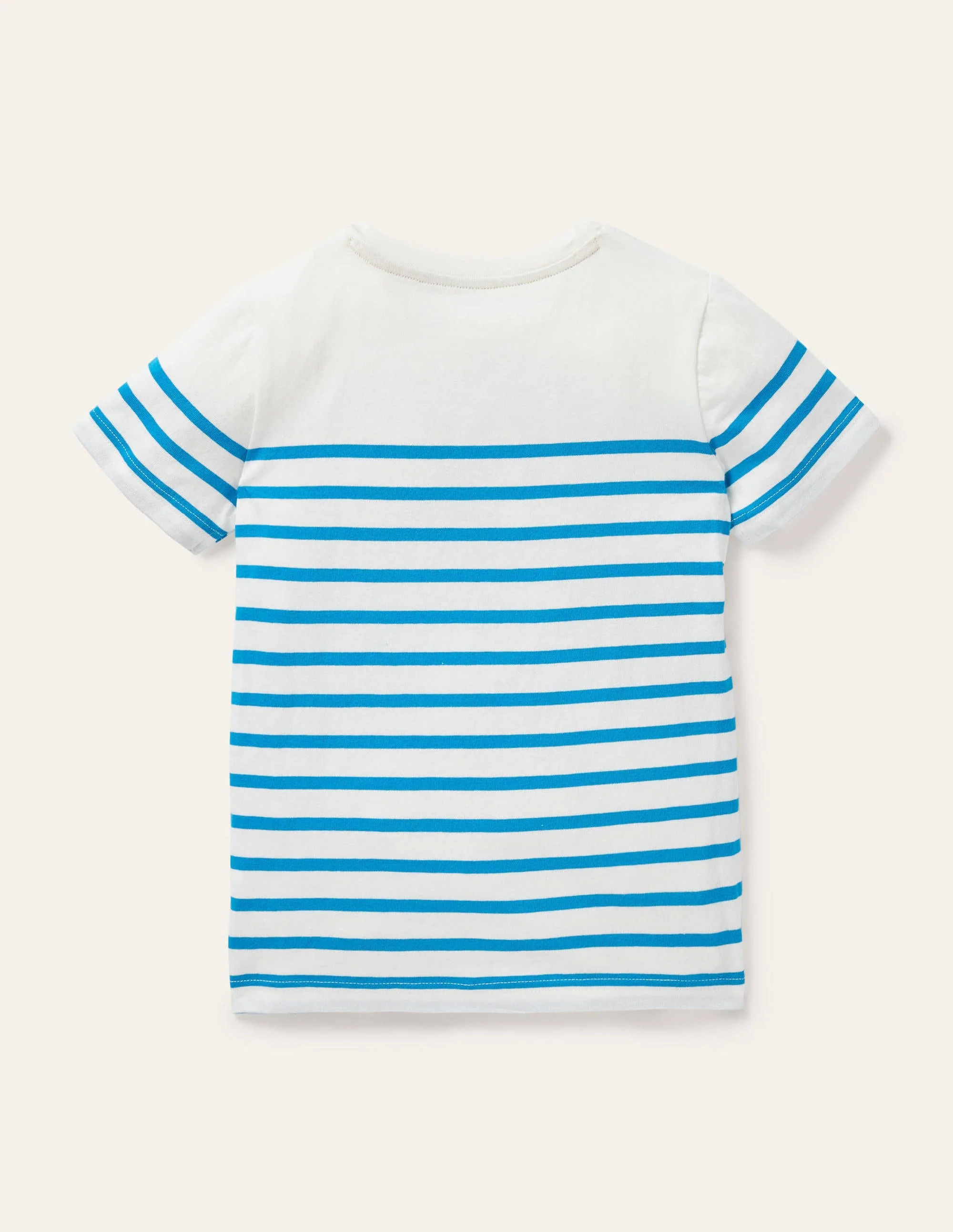 Animal Breton T-shirt-Malibu Blue/Ivory Leopard - Image 2