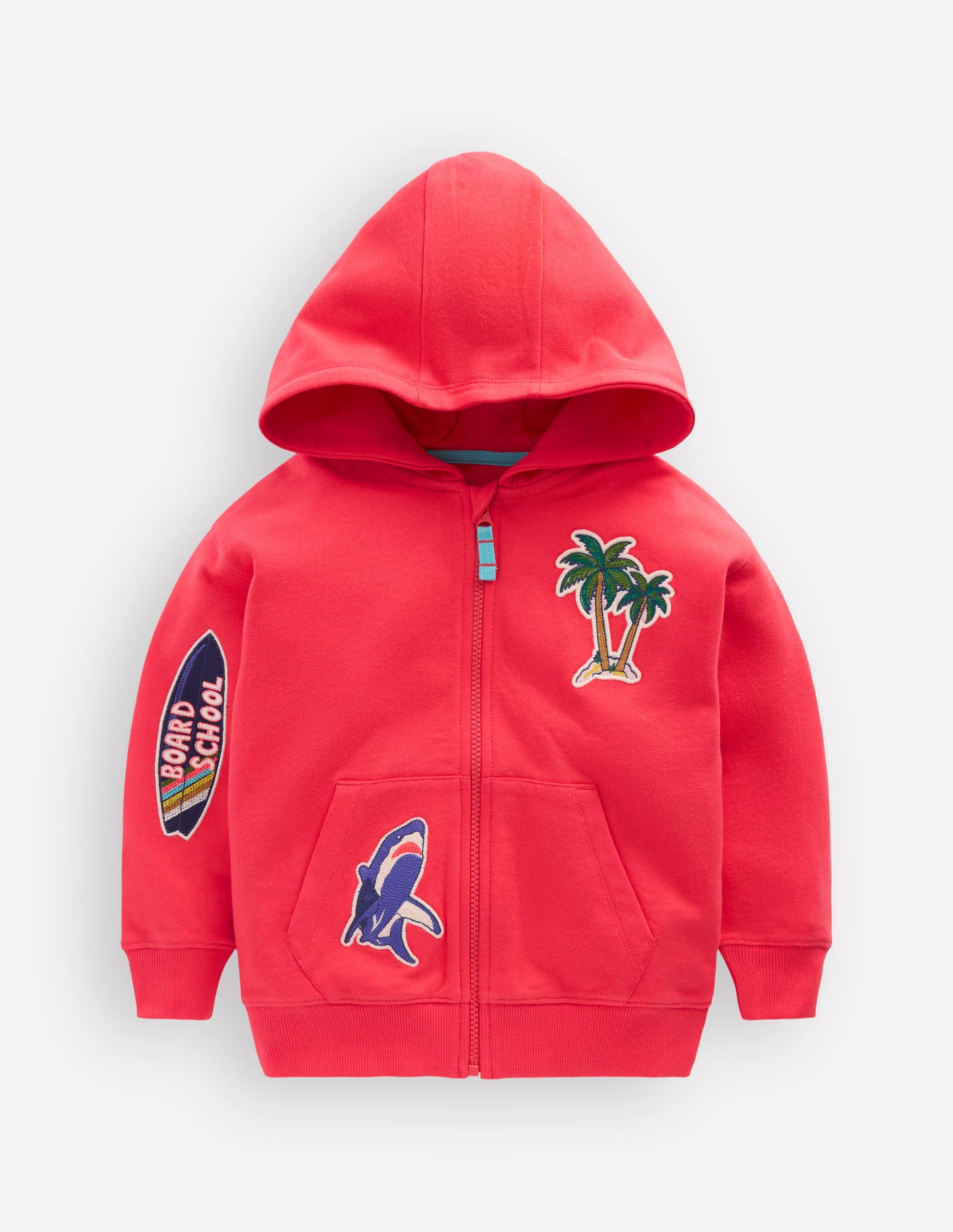 Badge Superstitch Hoodie-Jam Red Holiday