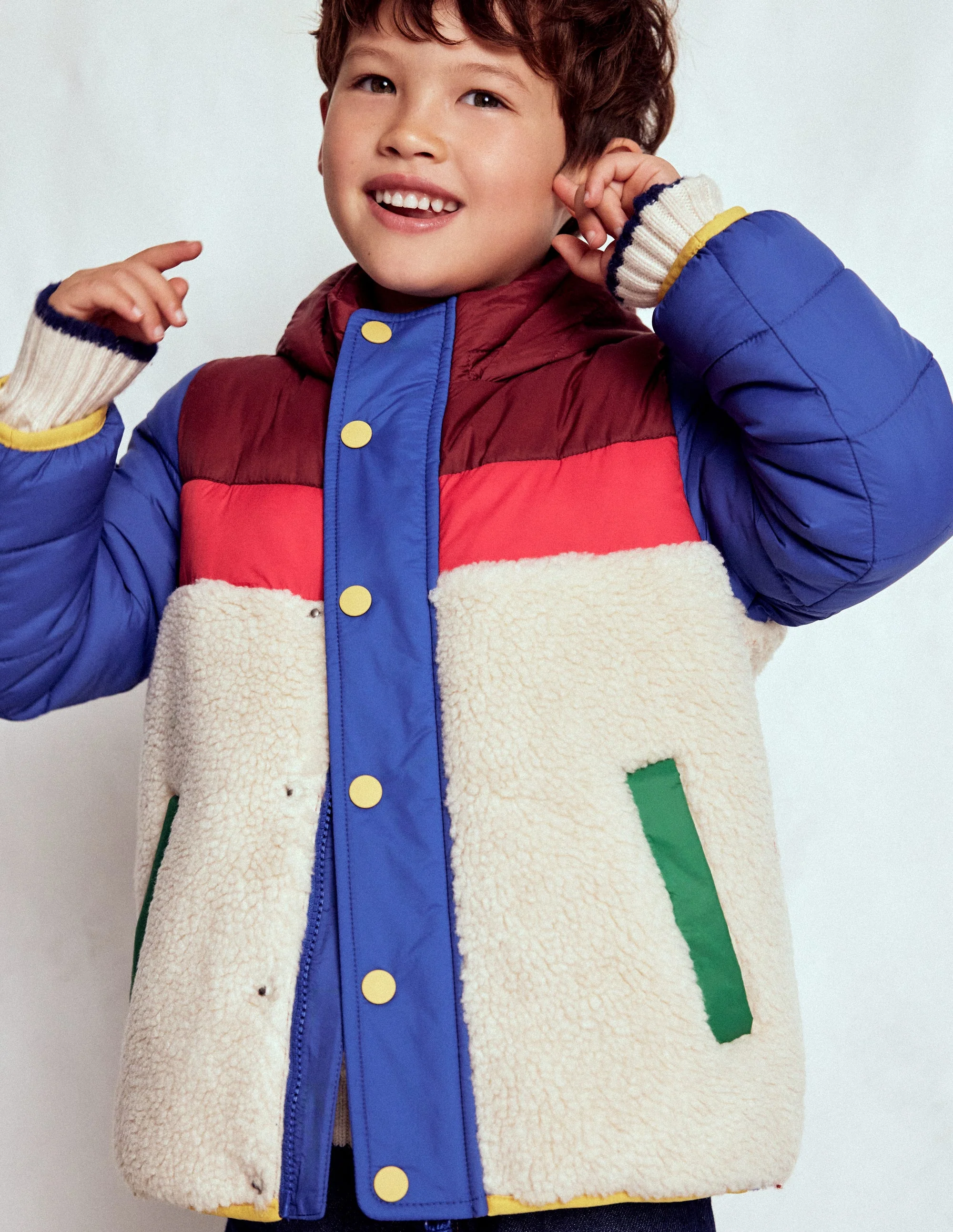 Borg Mix Jacket-Multi