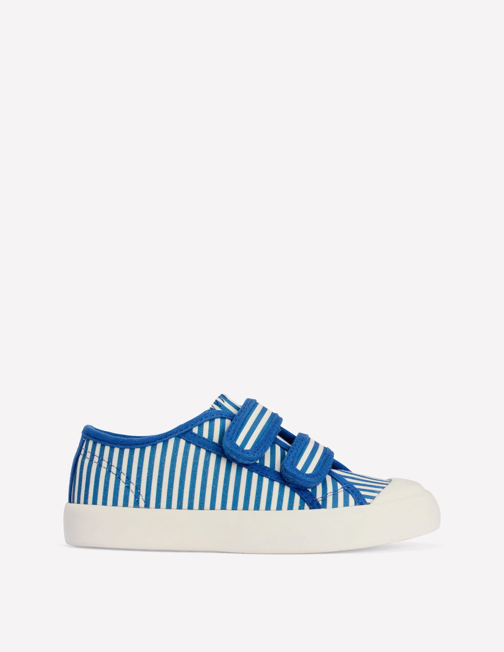 Canvas Sneakers-Blue Ticking Stripe