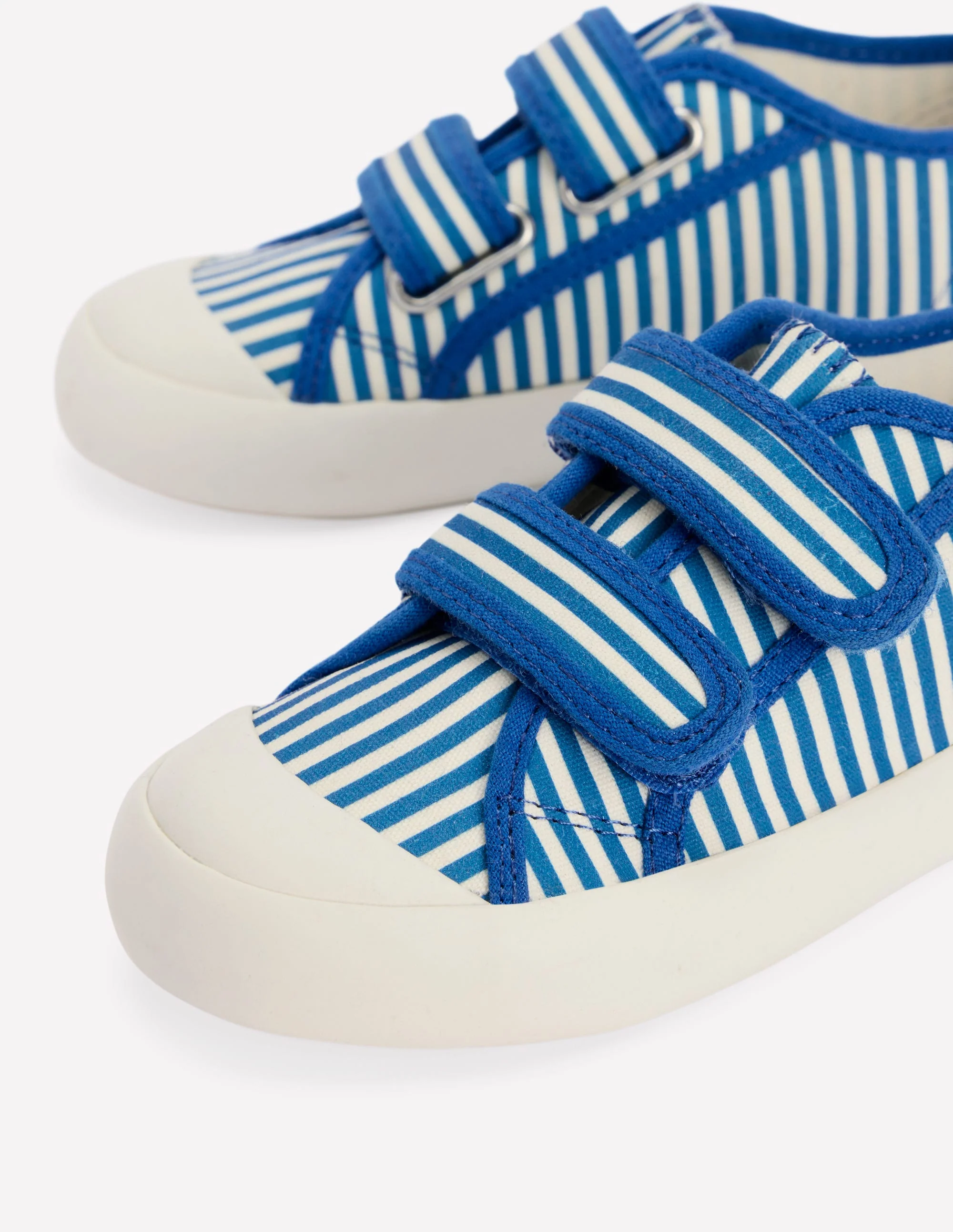 Canvas Sneakers-Blue Ticking Stripe - Image 3