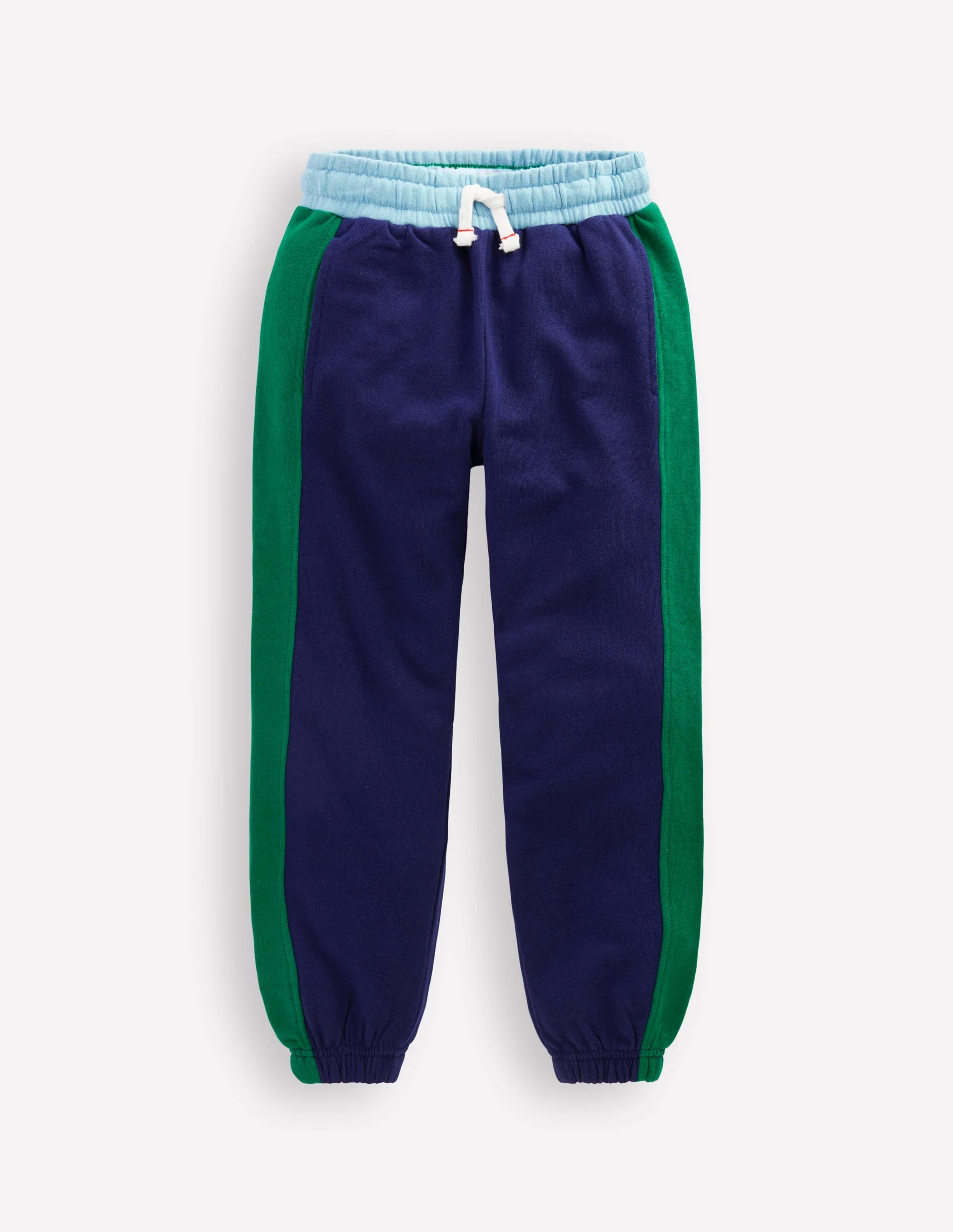 Colourblock Cuffed Joggers-Medieval blue Colourblock - Image 2