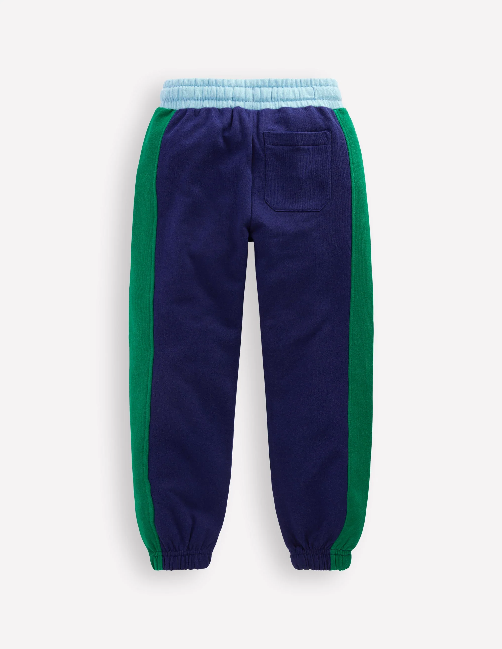 Colourblock Cuffed Joggers-Medieval blue Colourblock - Image 3