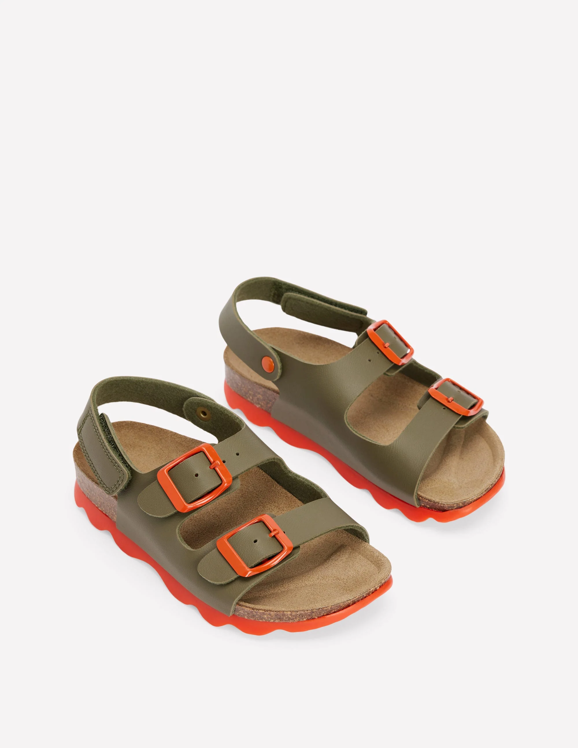 Colourblock Sandals-Green