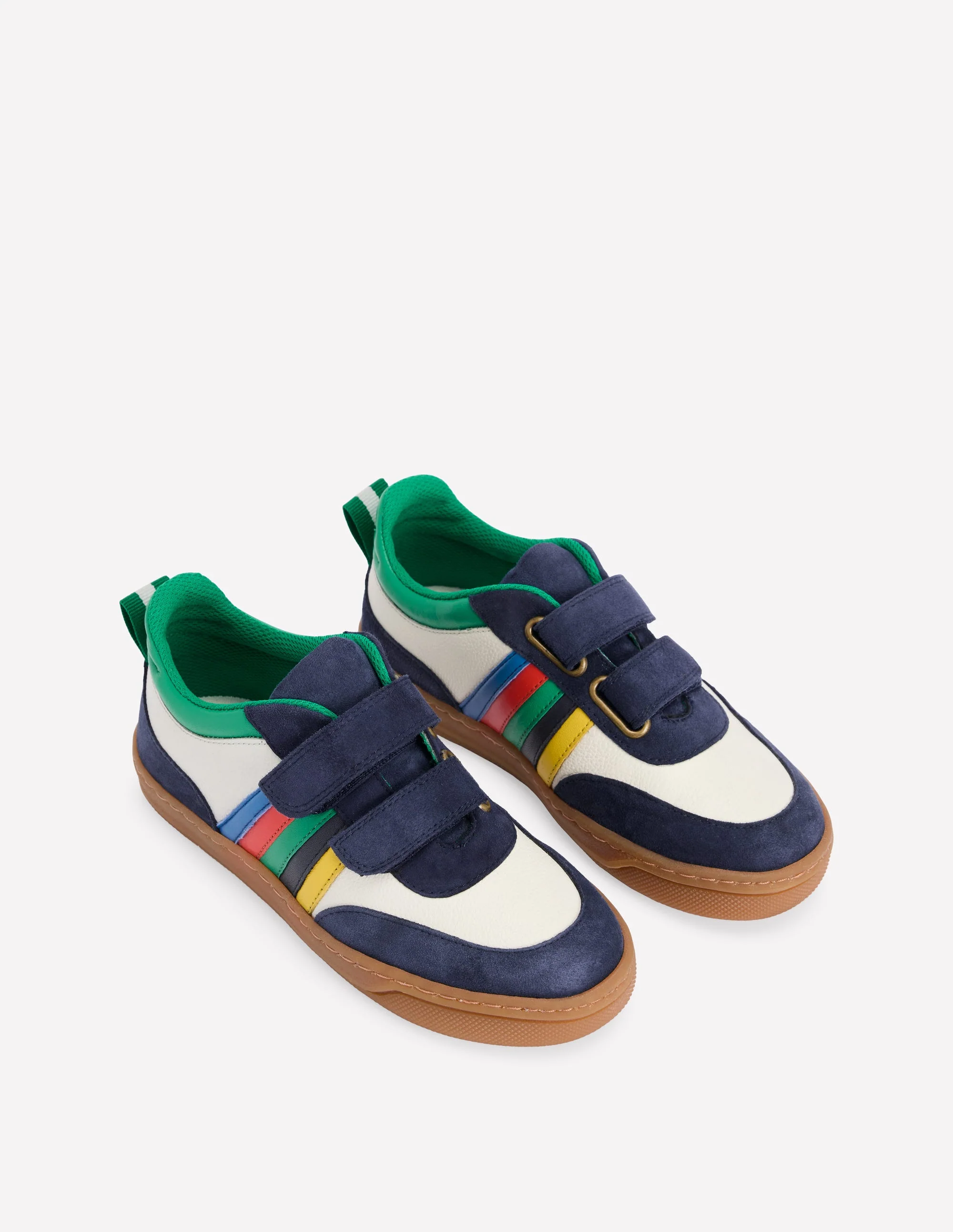 Colourblock Sneakers-Soft Ivory Multi Stripe - Image 4