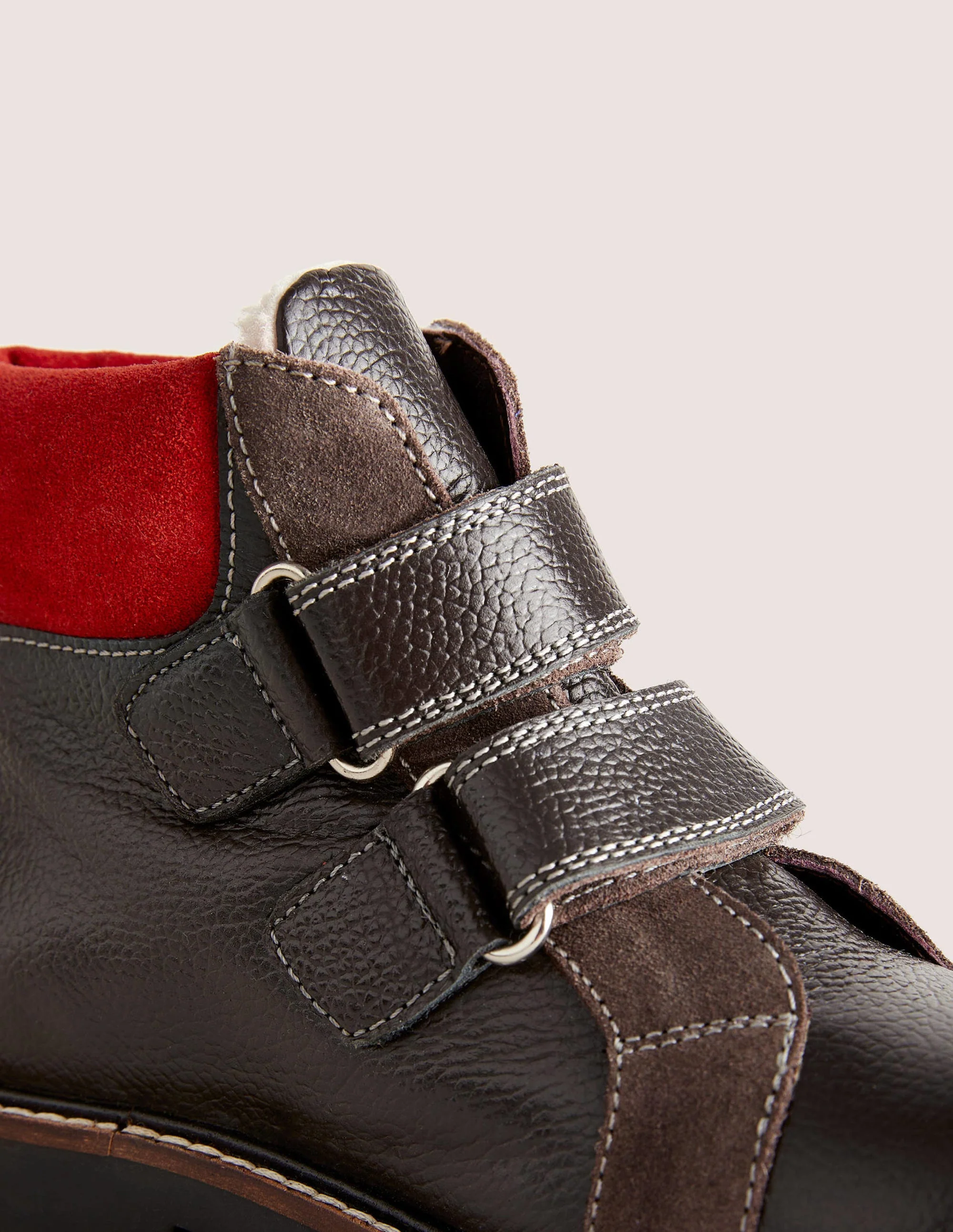 Cosy Leather Boots-Dark Grey - Image 3
