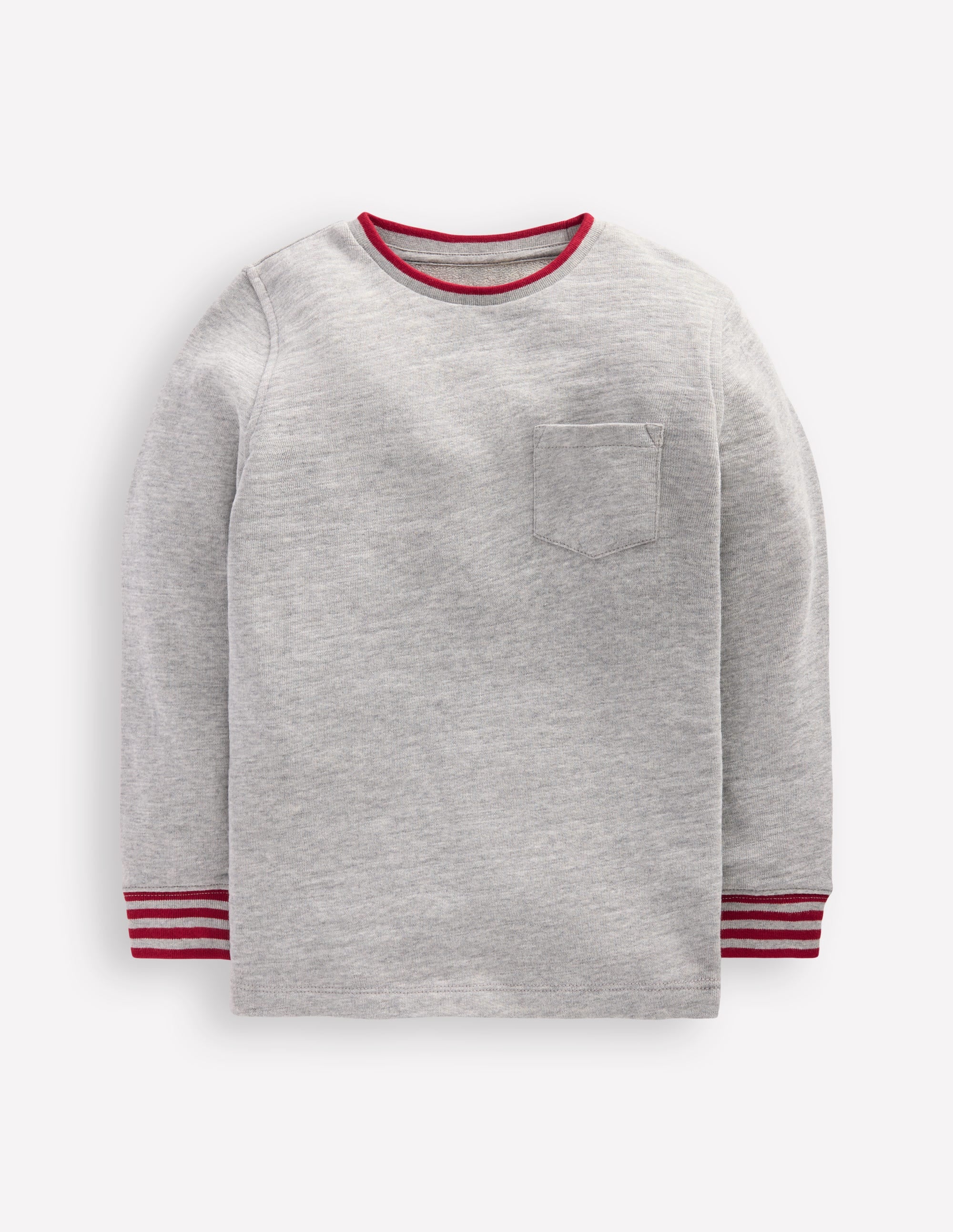 Cosy Mid-weight T-shirt-Grey Marl