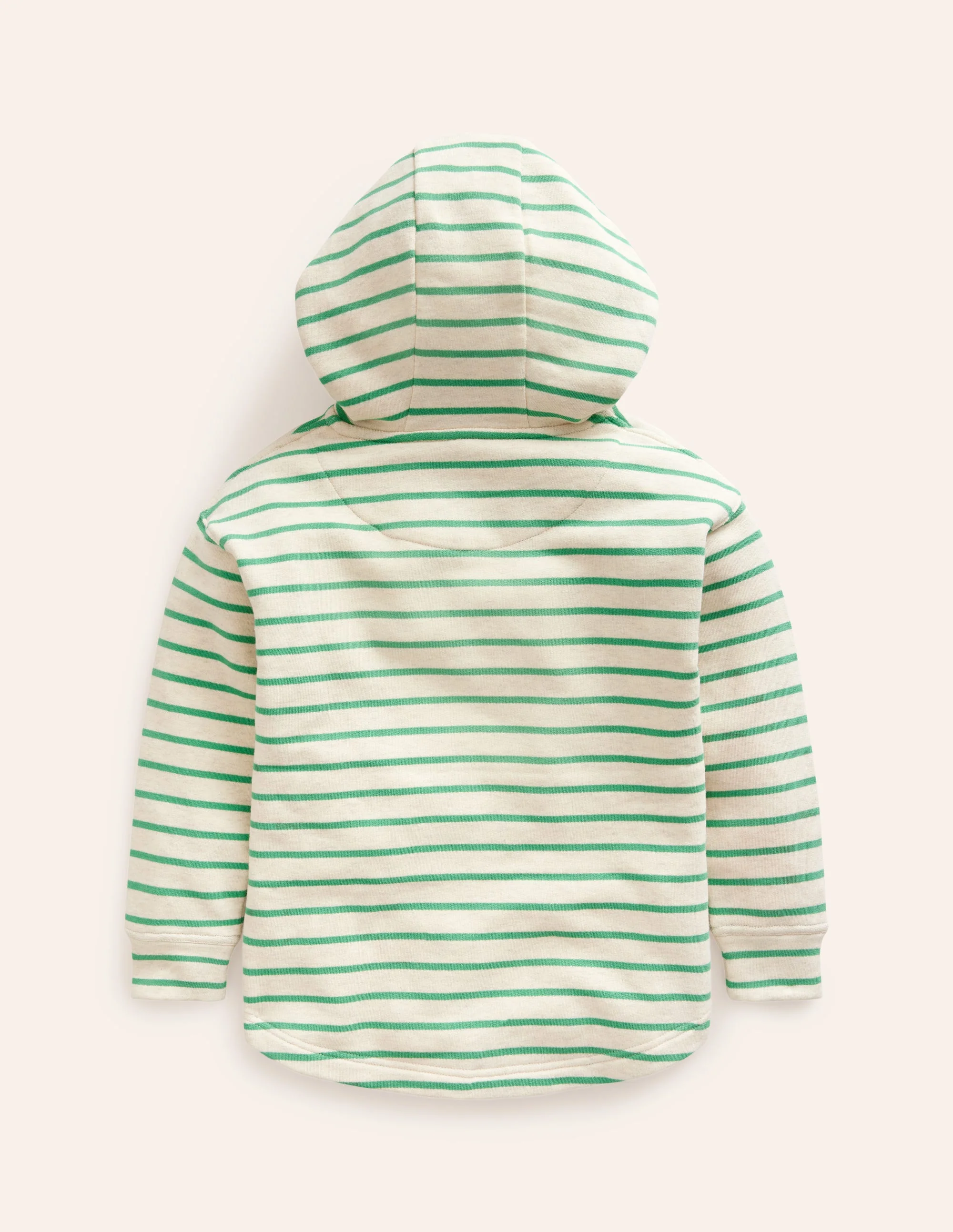 Cosy Relaxed Hoodie-Oatmeal Marl/ Aloe Green - Image 2