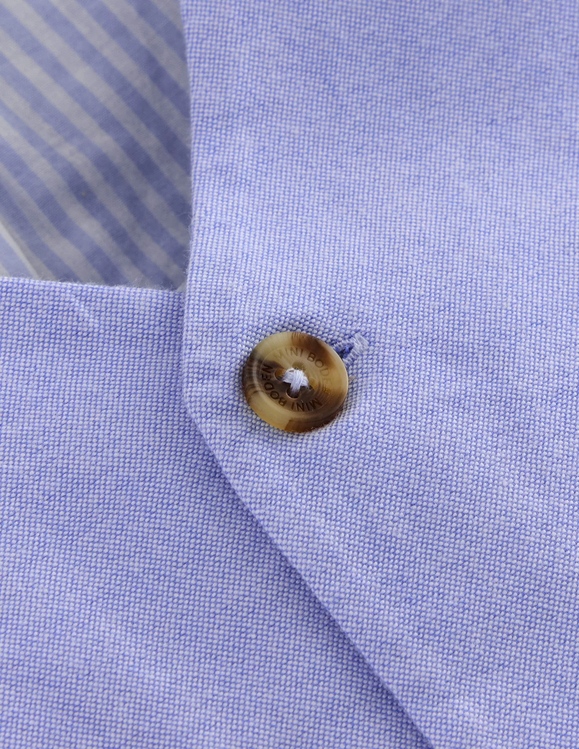 Cotton Oxford Waistcoat-Blue Oxford - Image 4