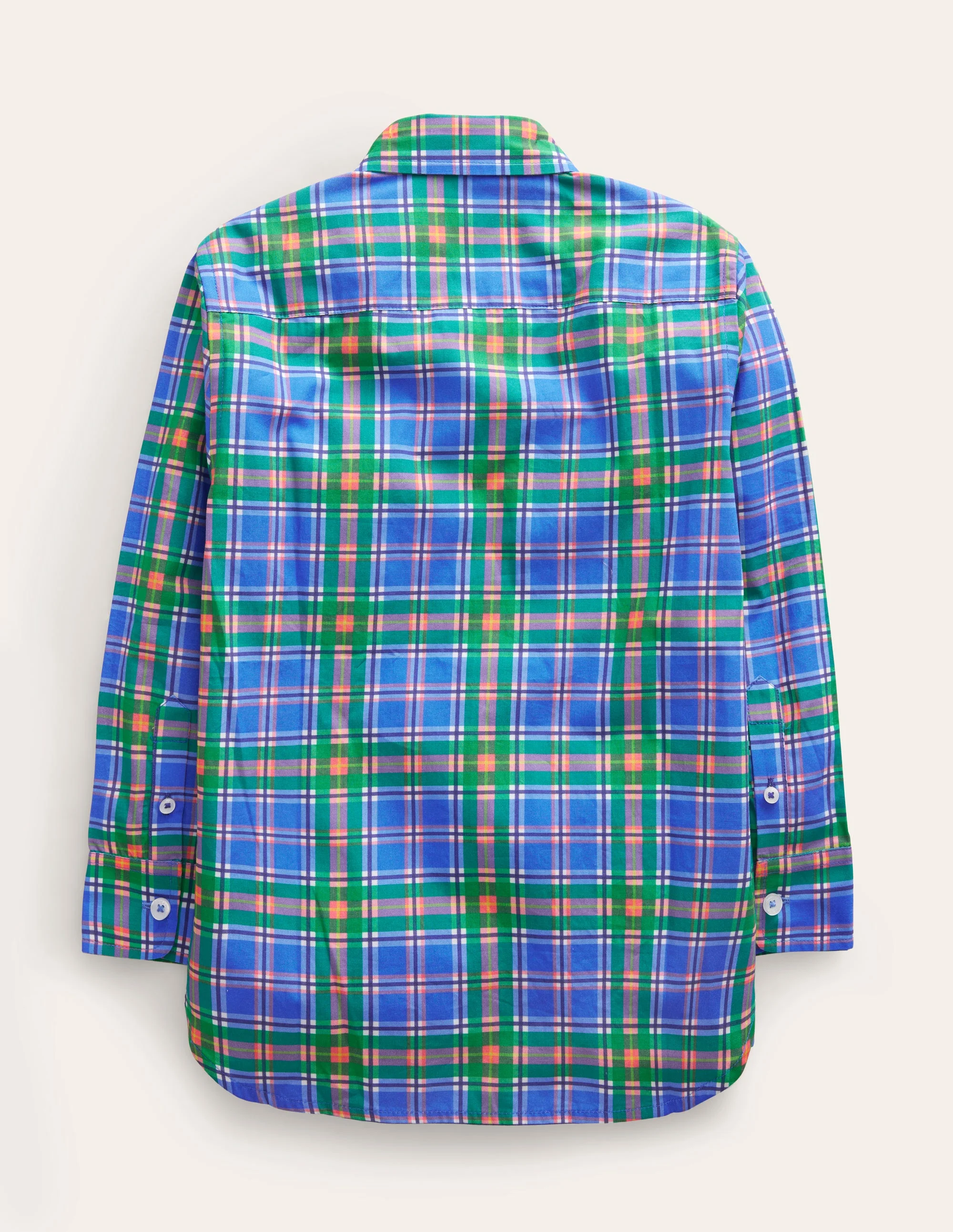 Cotton Shirt-Blue Check - Image 2