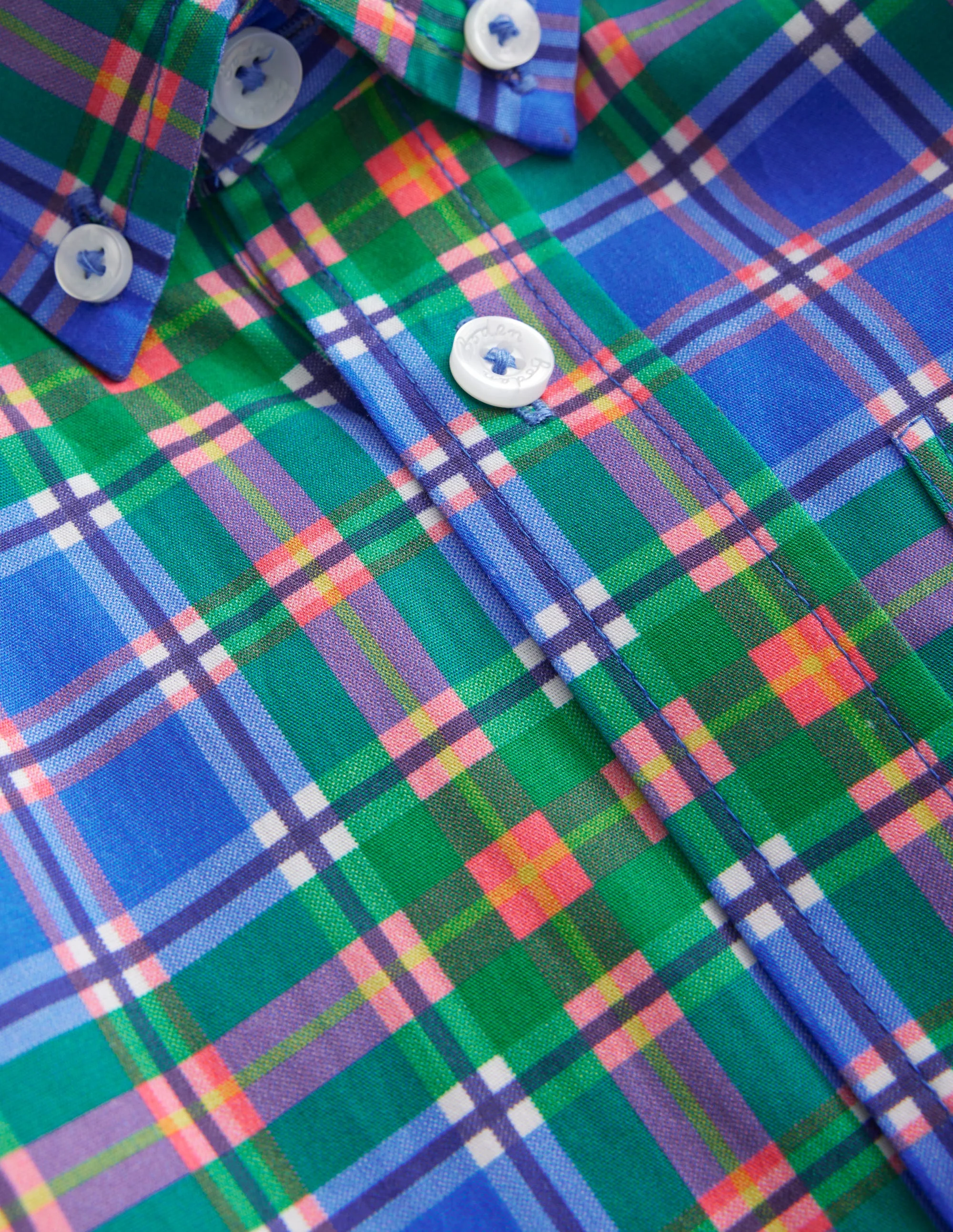 Cotton Shirt-Blue Check - Image 3