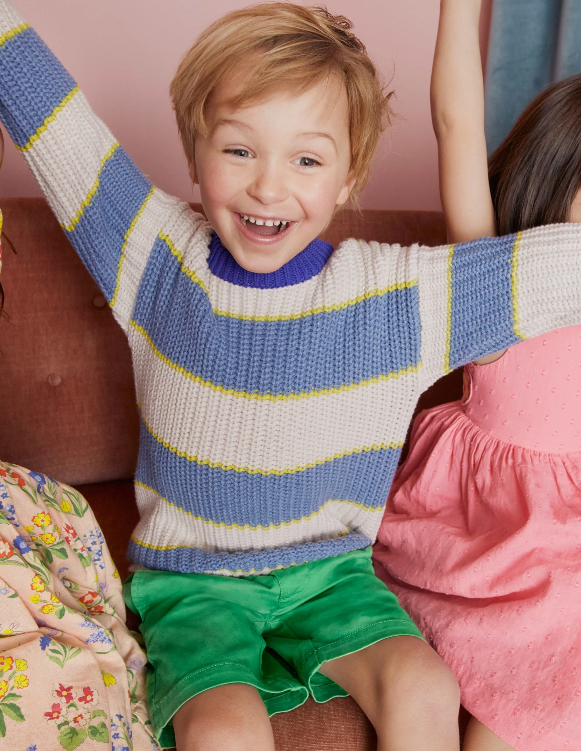 Dropped Shoulder Rib Jumper-Multi - Image 4