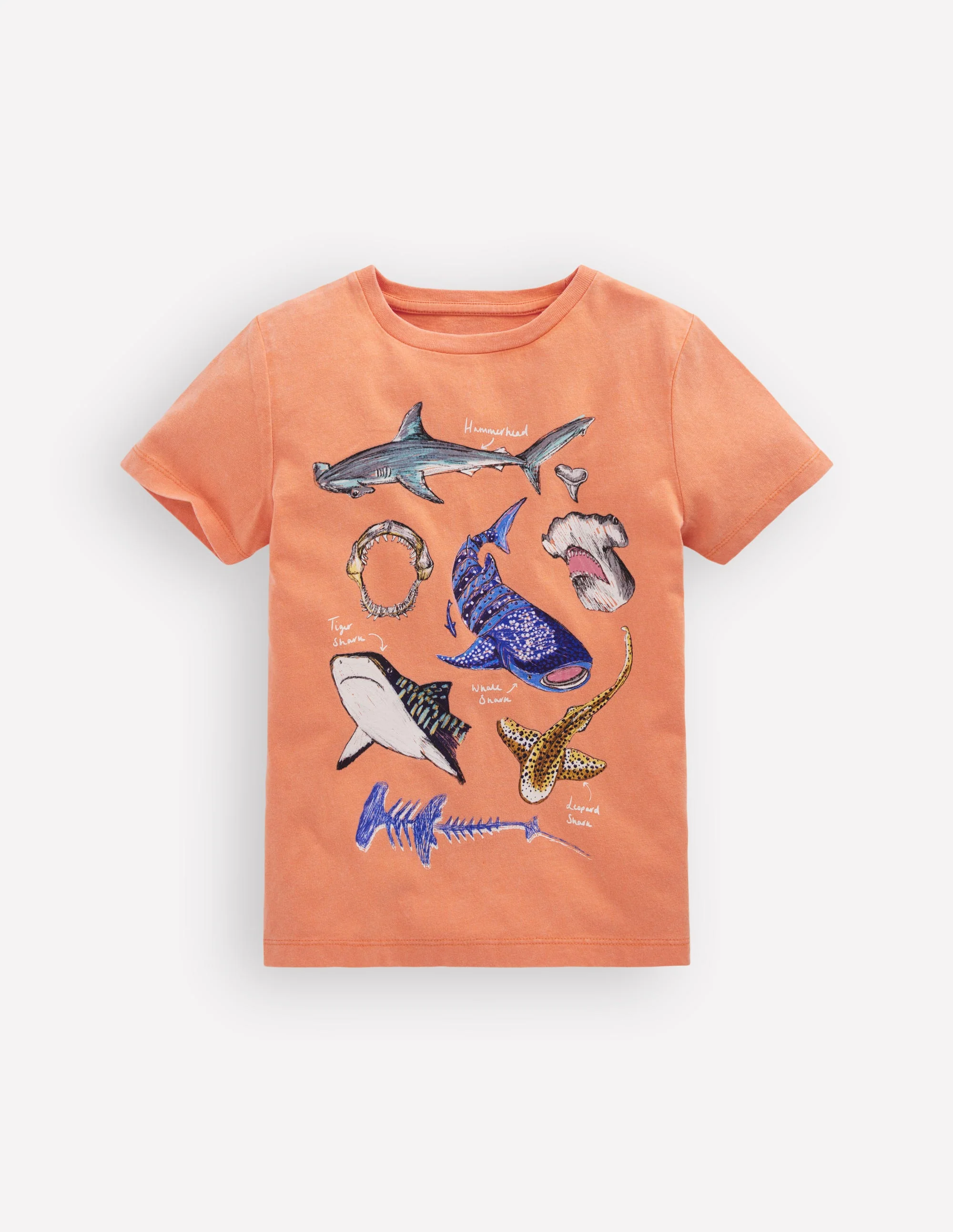 Educational T-shirt-ORANGE SHARKS
