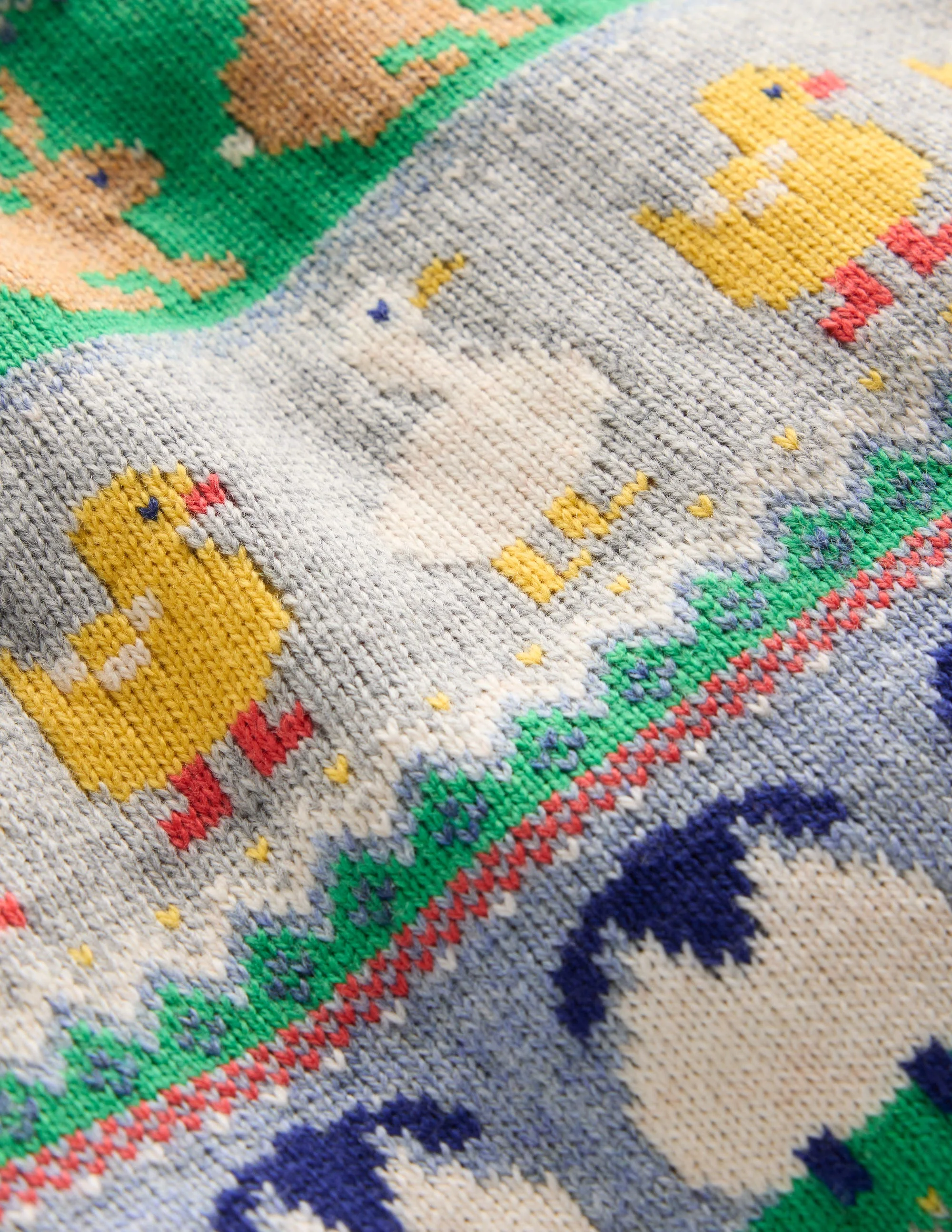 Fair Isle Sweater-Grey Marl Easter - Image 3