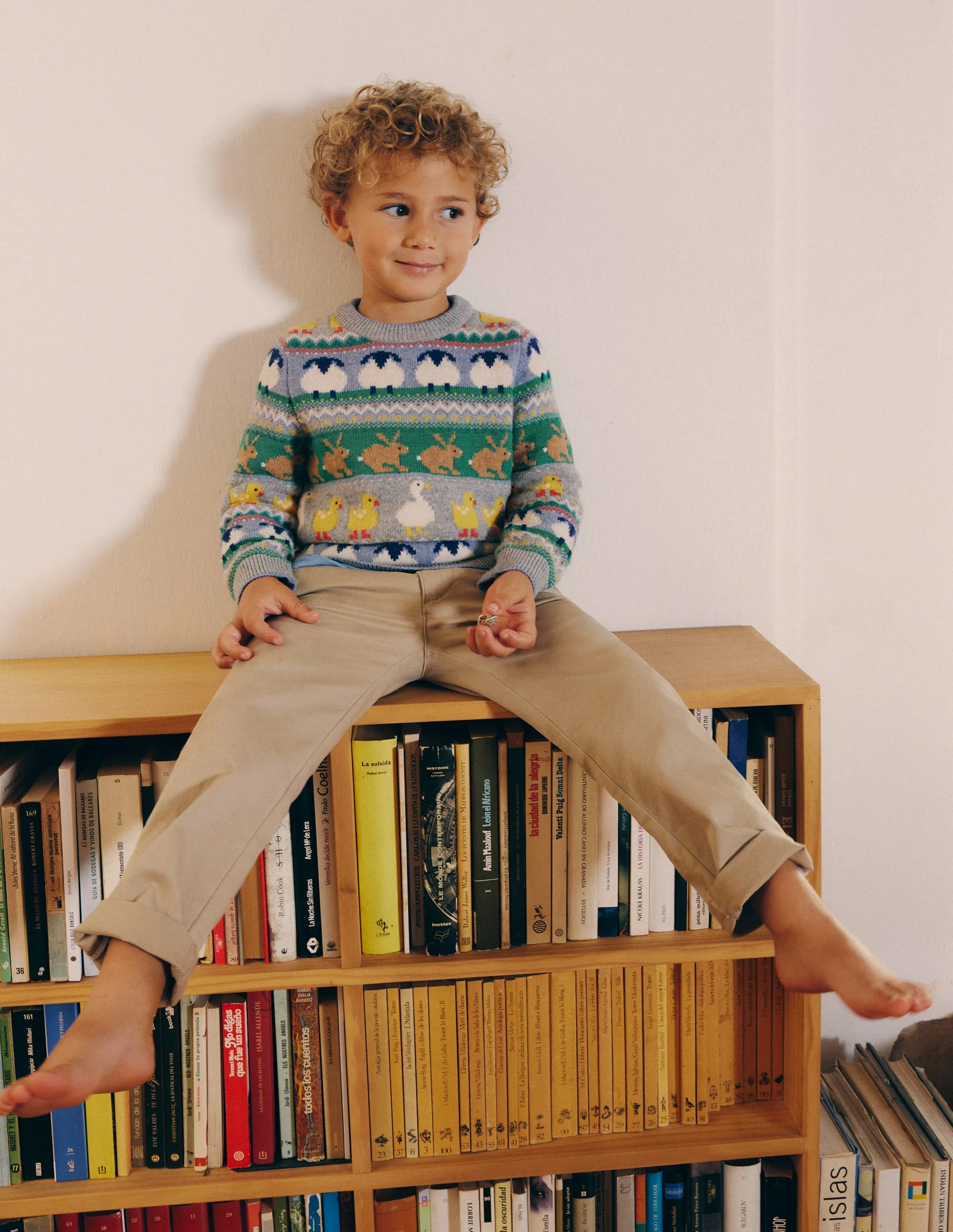 Fair Isle Sweater-Grey Marl Easter - Image 4