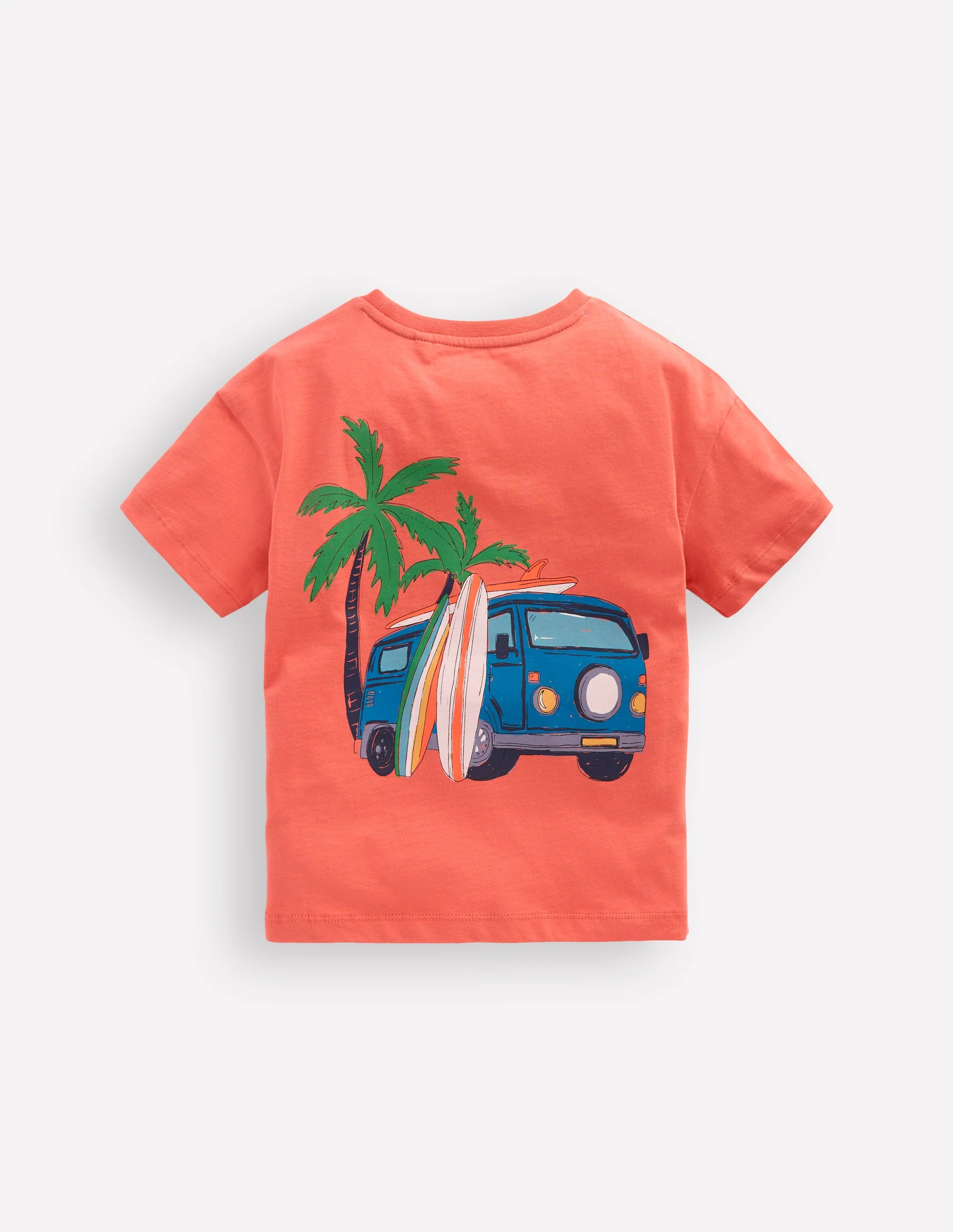Front & Back Graphic T-shirt-Burnt Sienna Camper Van - Image 6